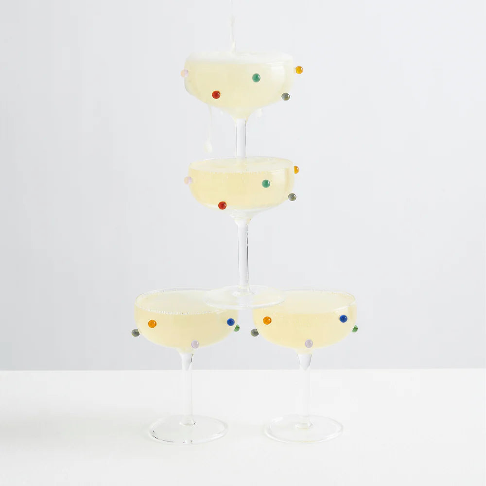 2 Pomponette Coupes - Clear / Multi