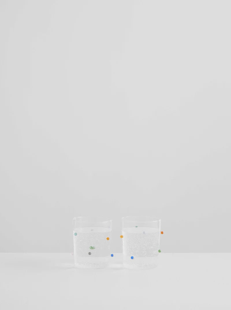 Pomponette Large Gobelets - Clear / Multi