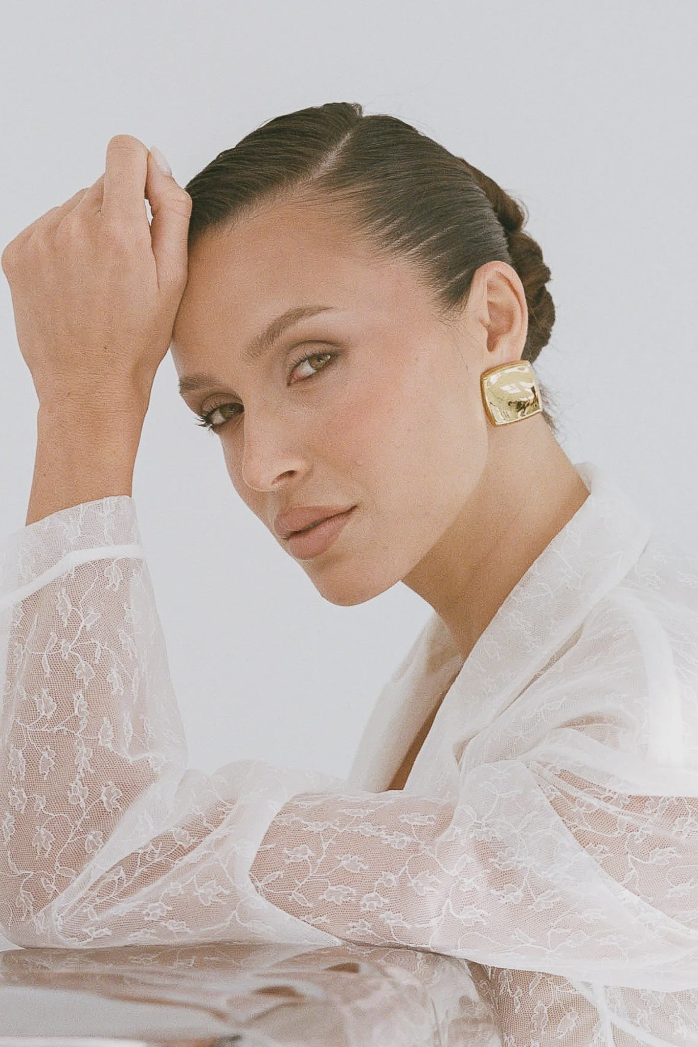 Plate Earrings - Gold