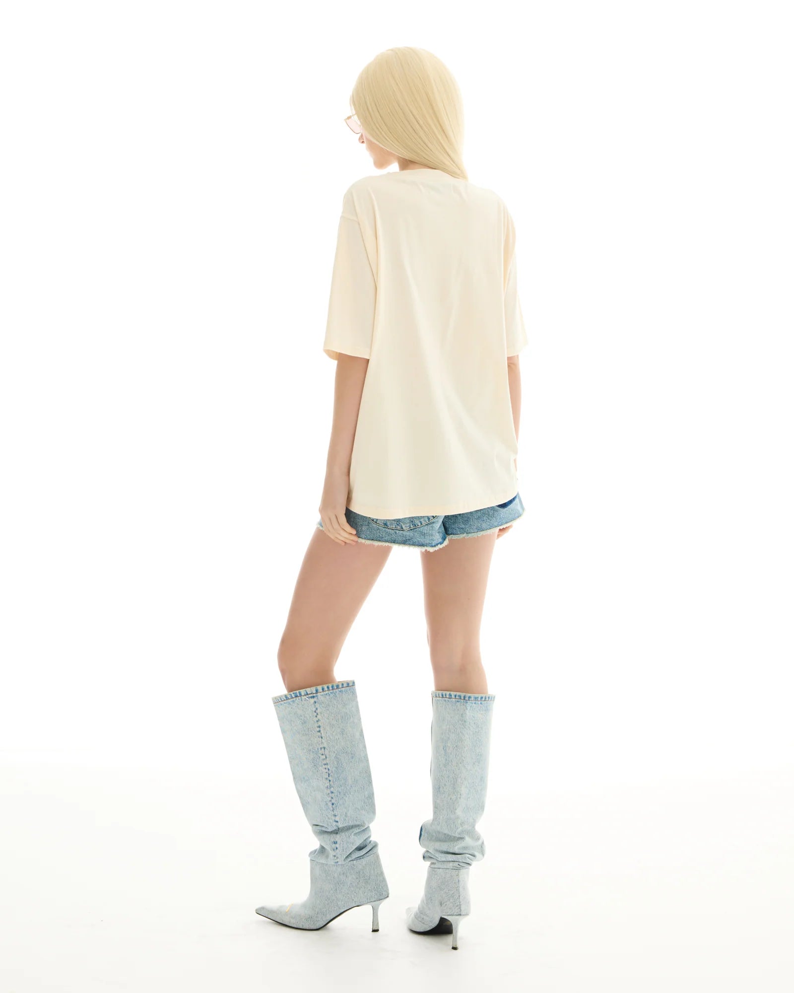 Crochet Flower Tee - Ecru