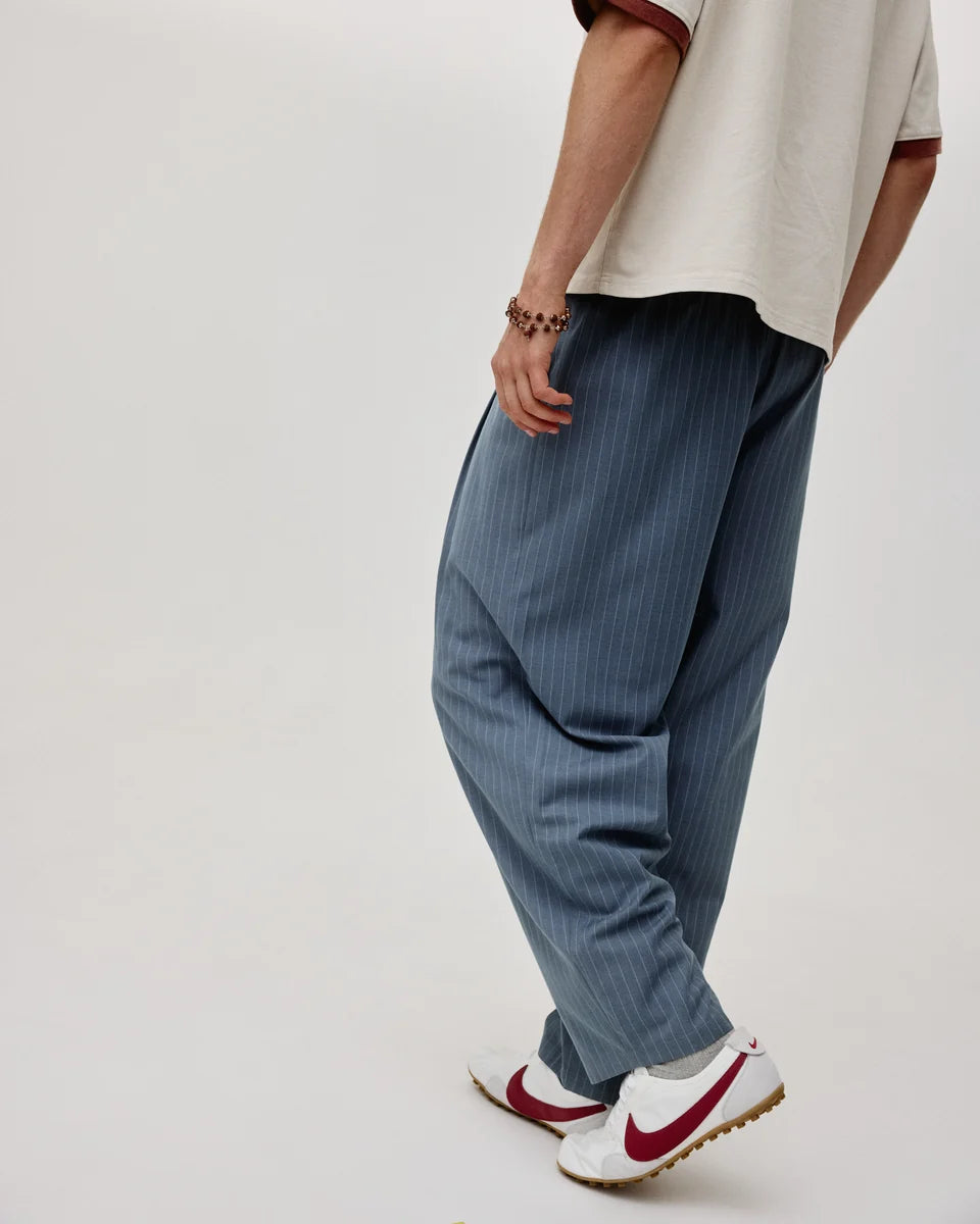 Pinstripe Barrel Pants