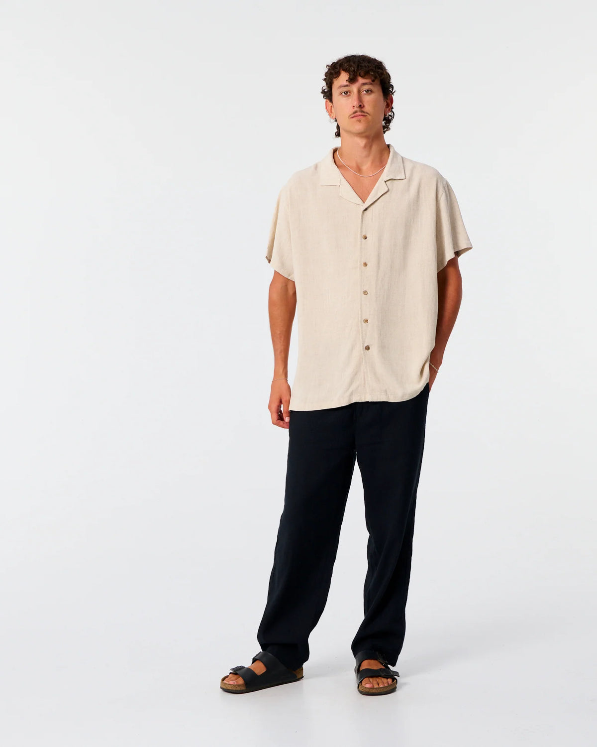 Ernie Linen Resort Shirt - Oat