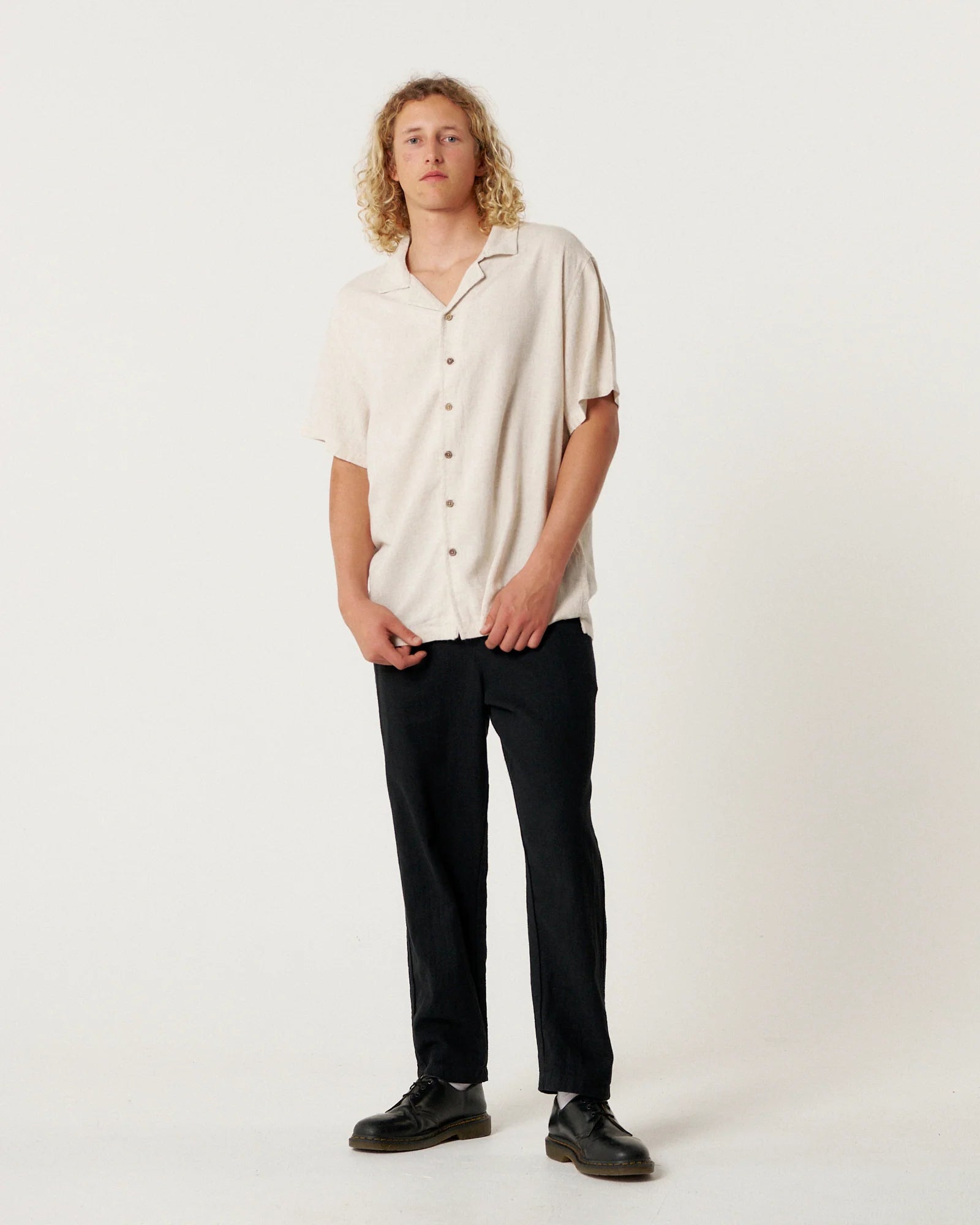 Ernie Linen Resort Shirt - Oat