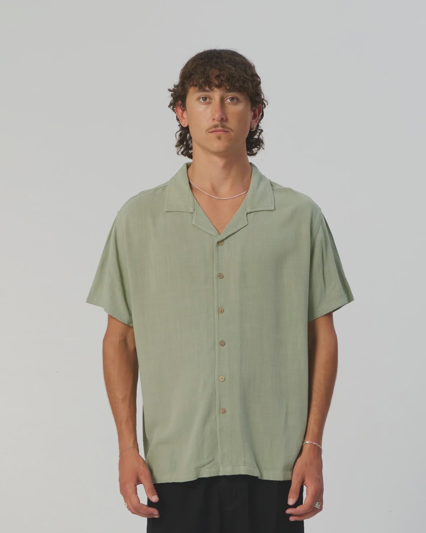 Ernie Linen Resort Shirt - Seagrass