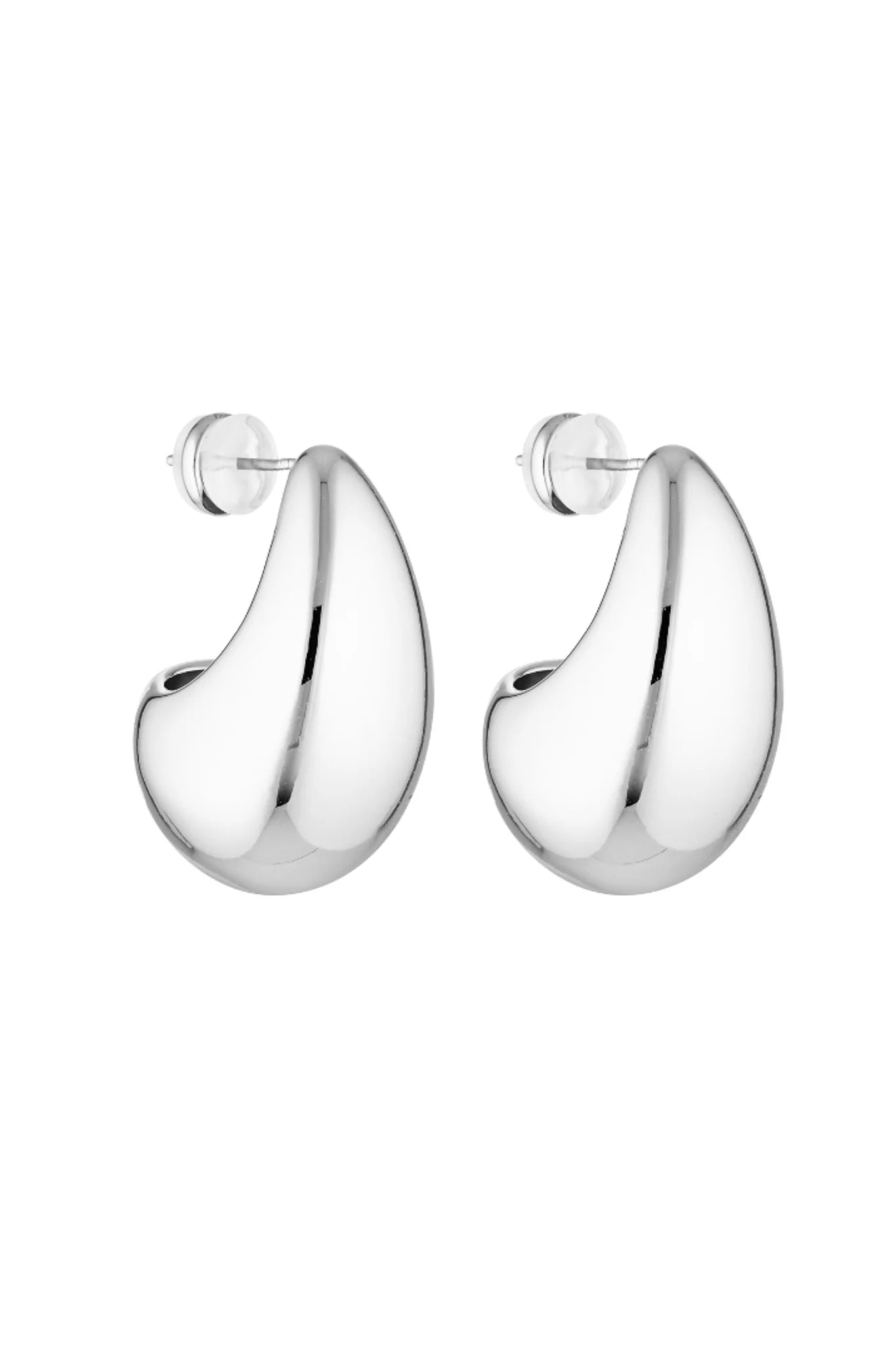 Blob Earrings - Silver