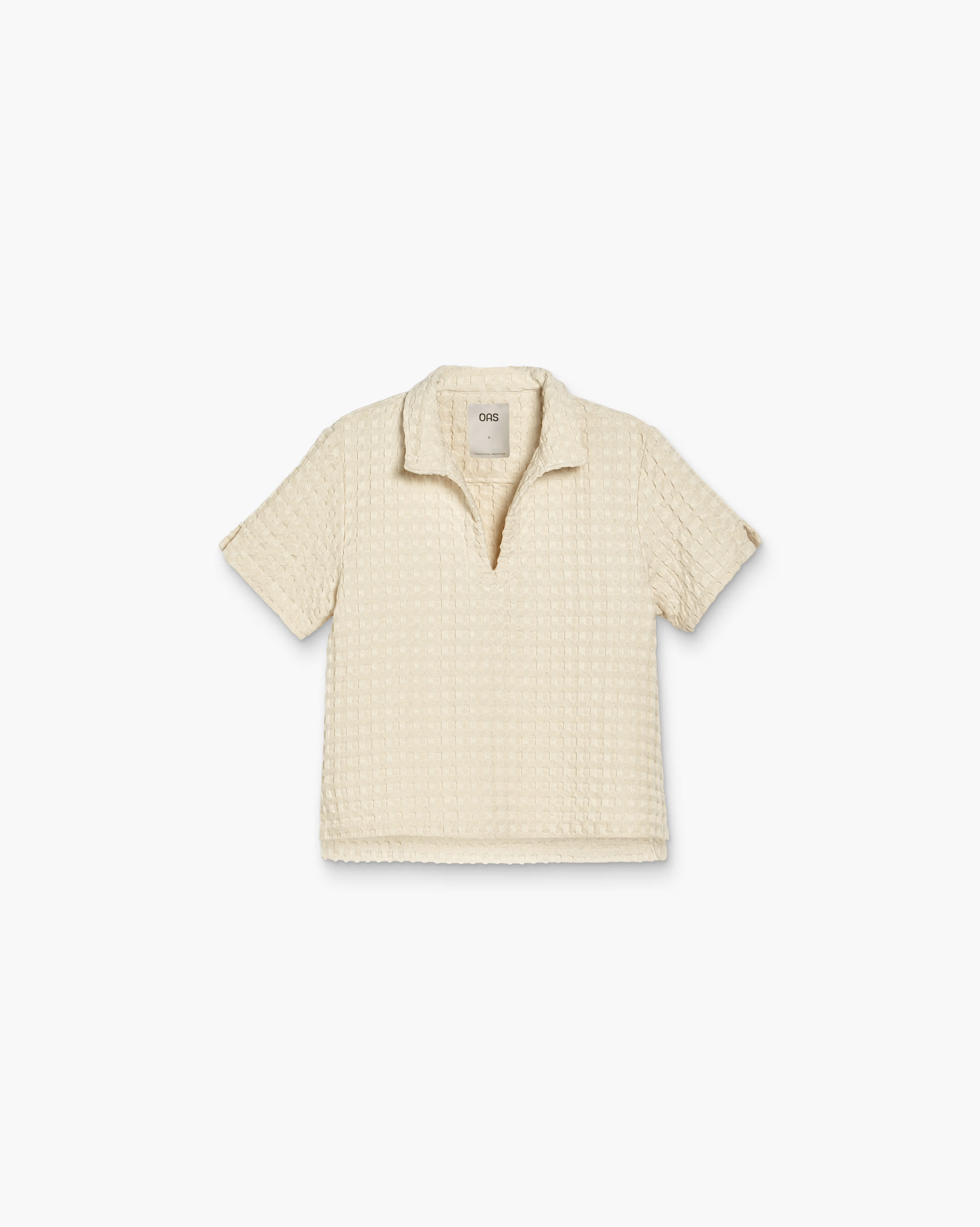 OAS ecru jaffa waffle shirt Ecru Waffle Textured Co-ord Set Shirt XL