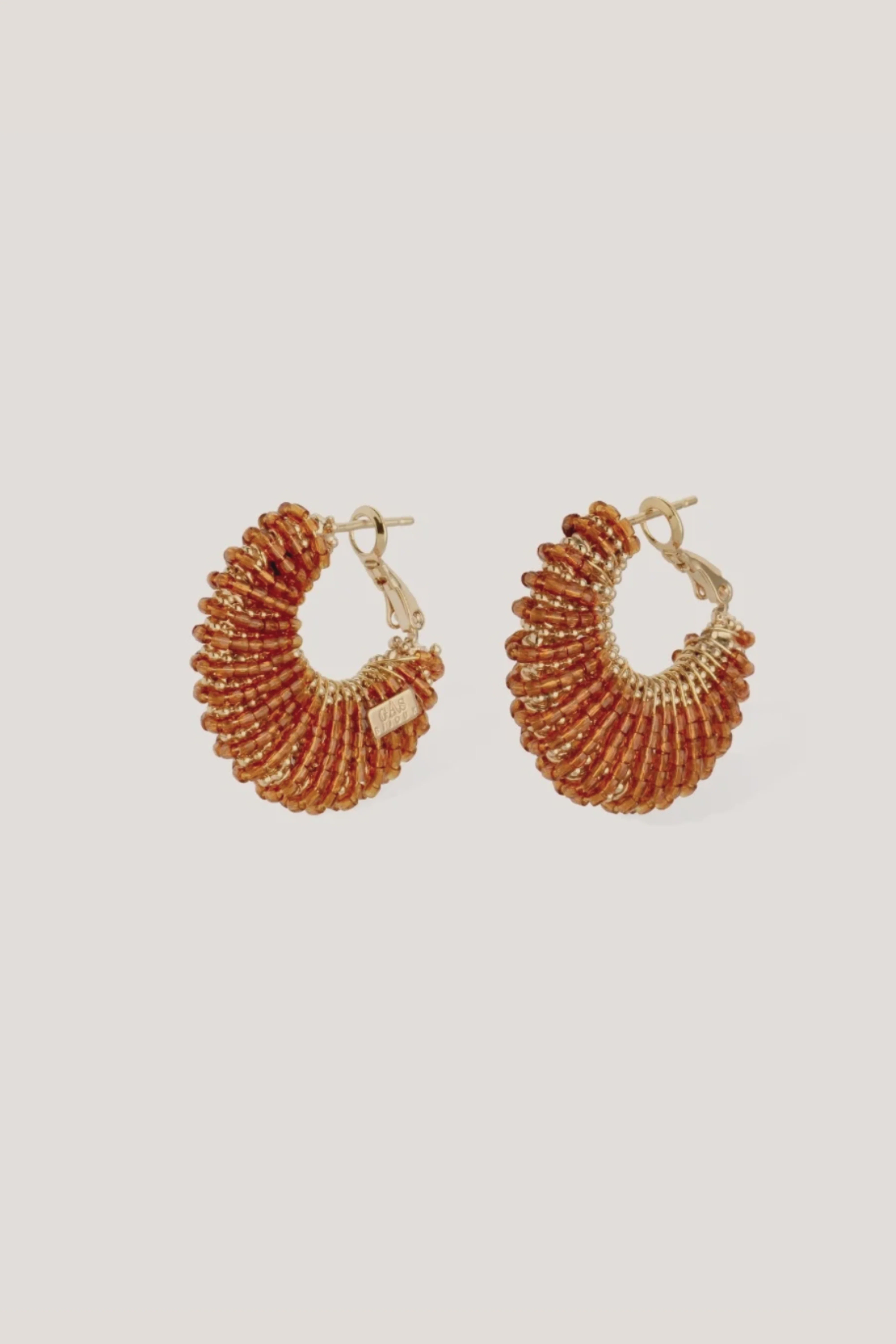 Izzia Hoop Earrings - Orange