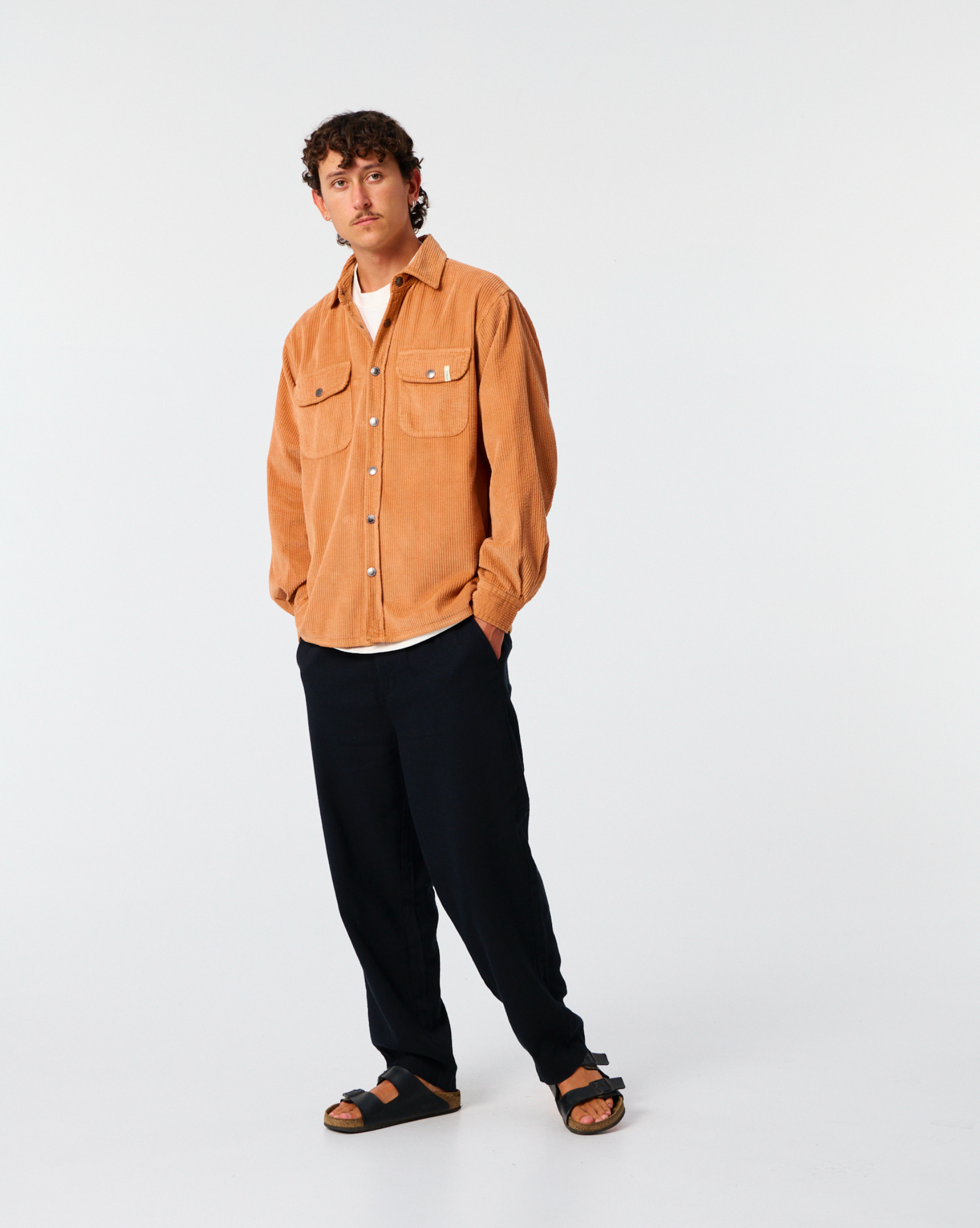 Surface Cord Overshirt - Terracotta