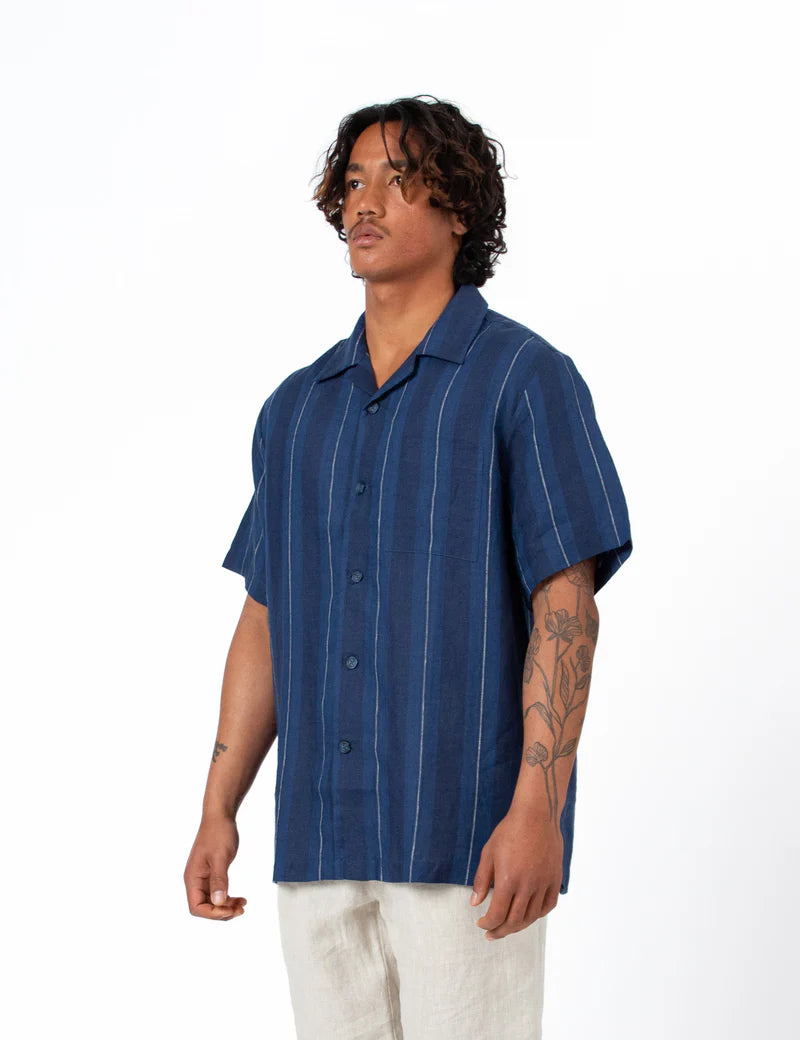 Cuban S/S Shirt - Streamline Navy