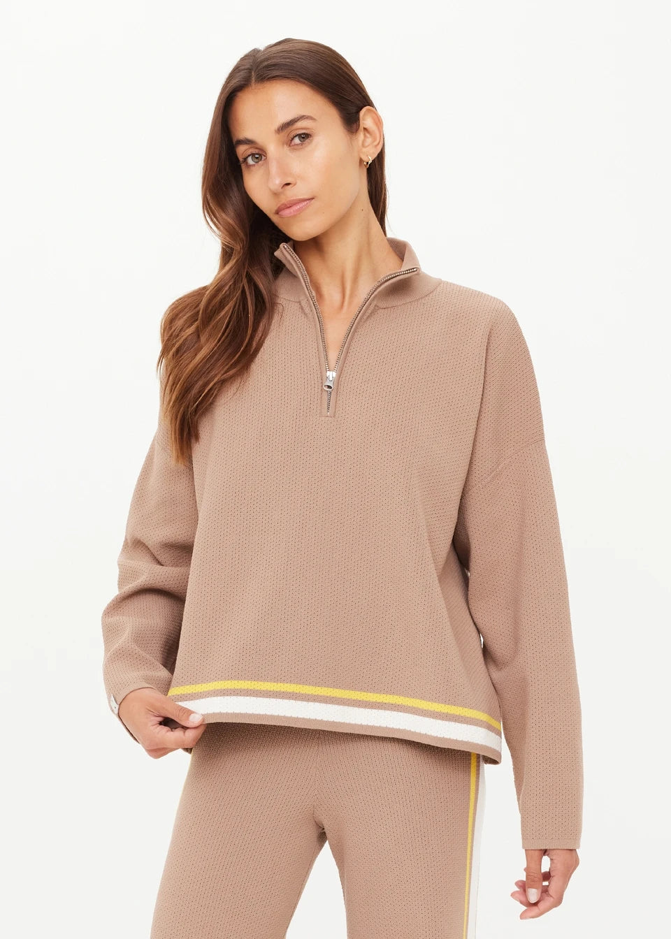 Veneto Carter Knit Top - Mocha