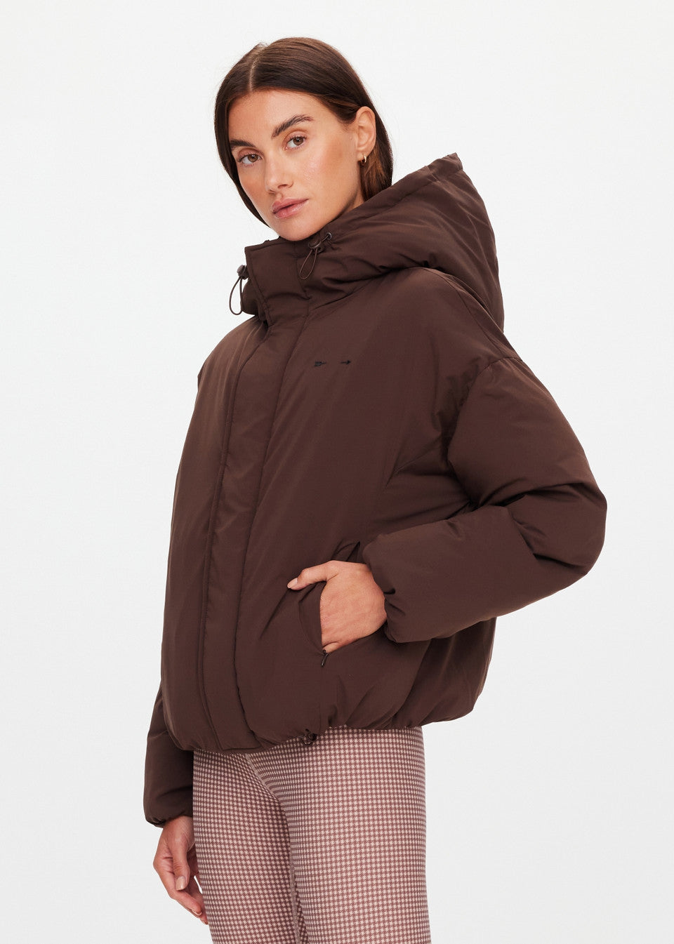 Mercer Hooded Puffer Jacket - Cocoa