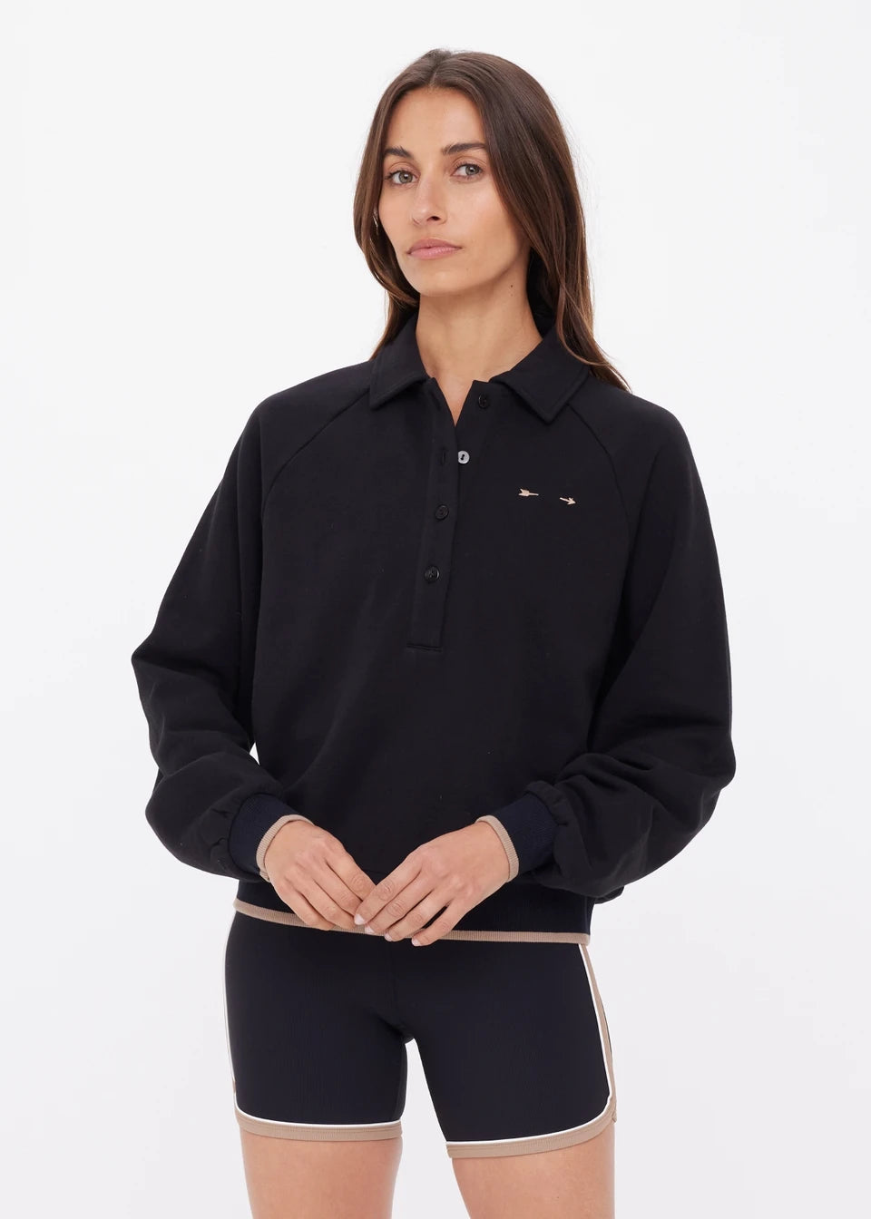 Collared Elle Polo - Black