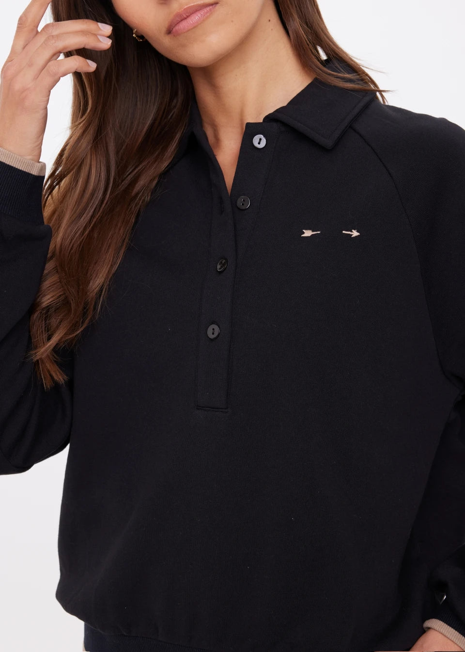 Collared Elle Polo - Black