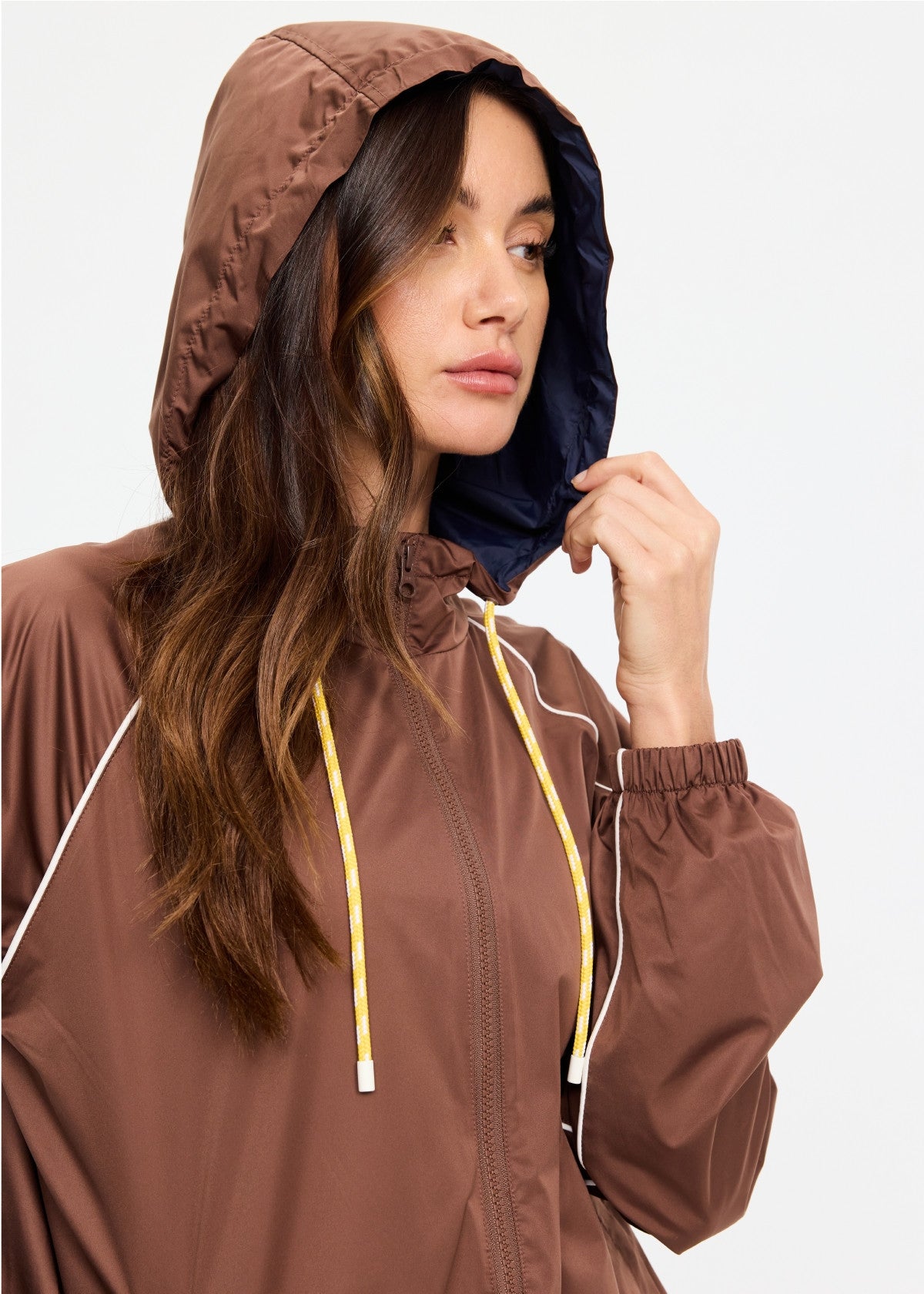 Lila Zip Through Jacket - Chocolate