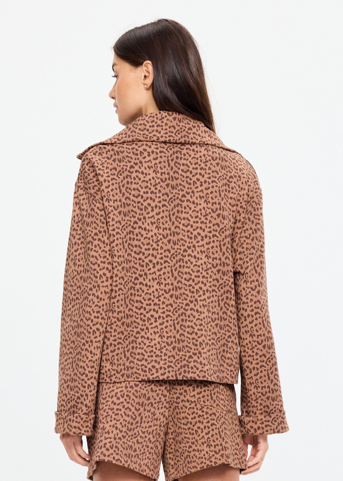 Javan JonesQuarter Zip Sweat - Leopard