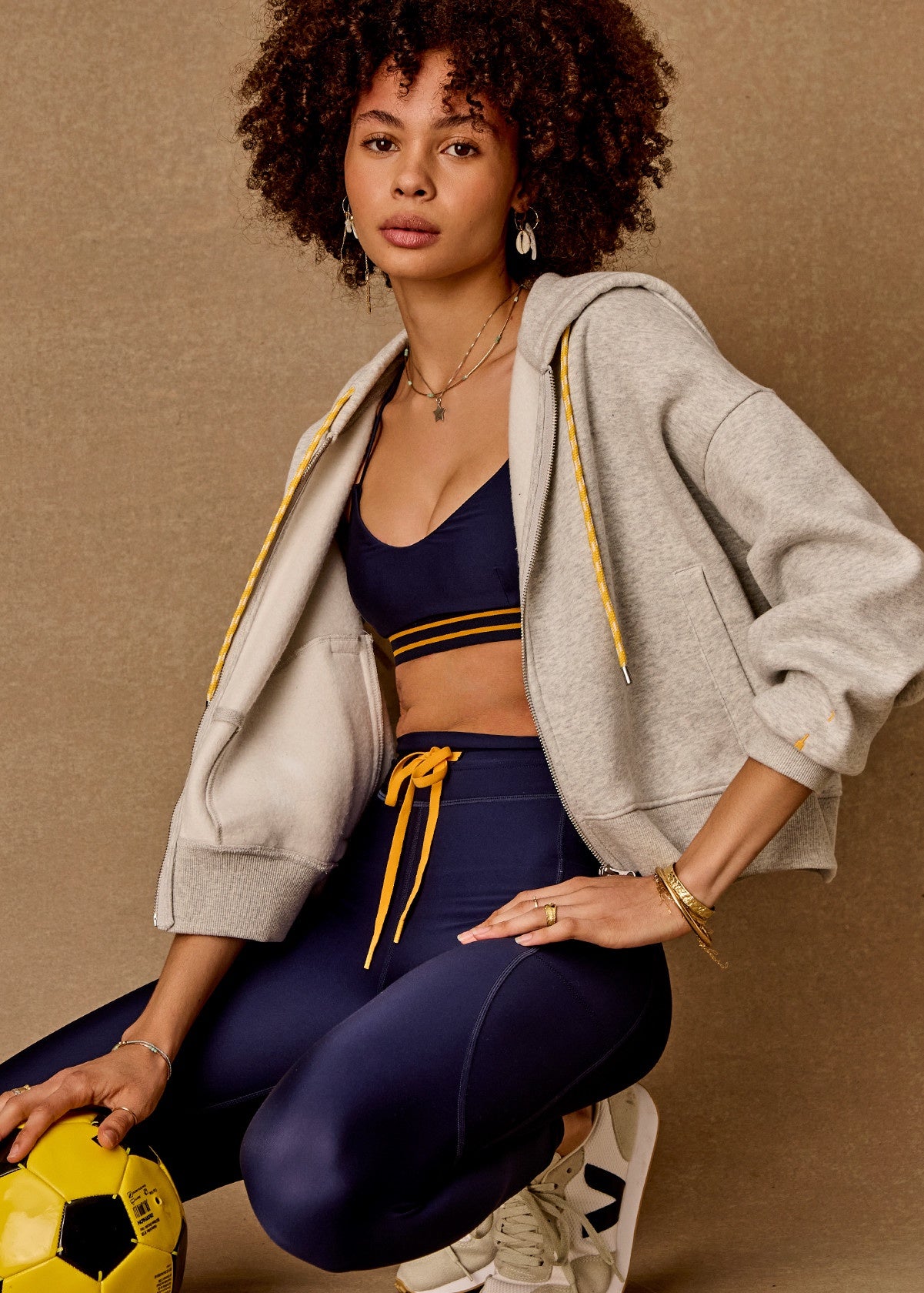 Jude Crop Hoodie - Grey Marle