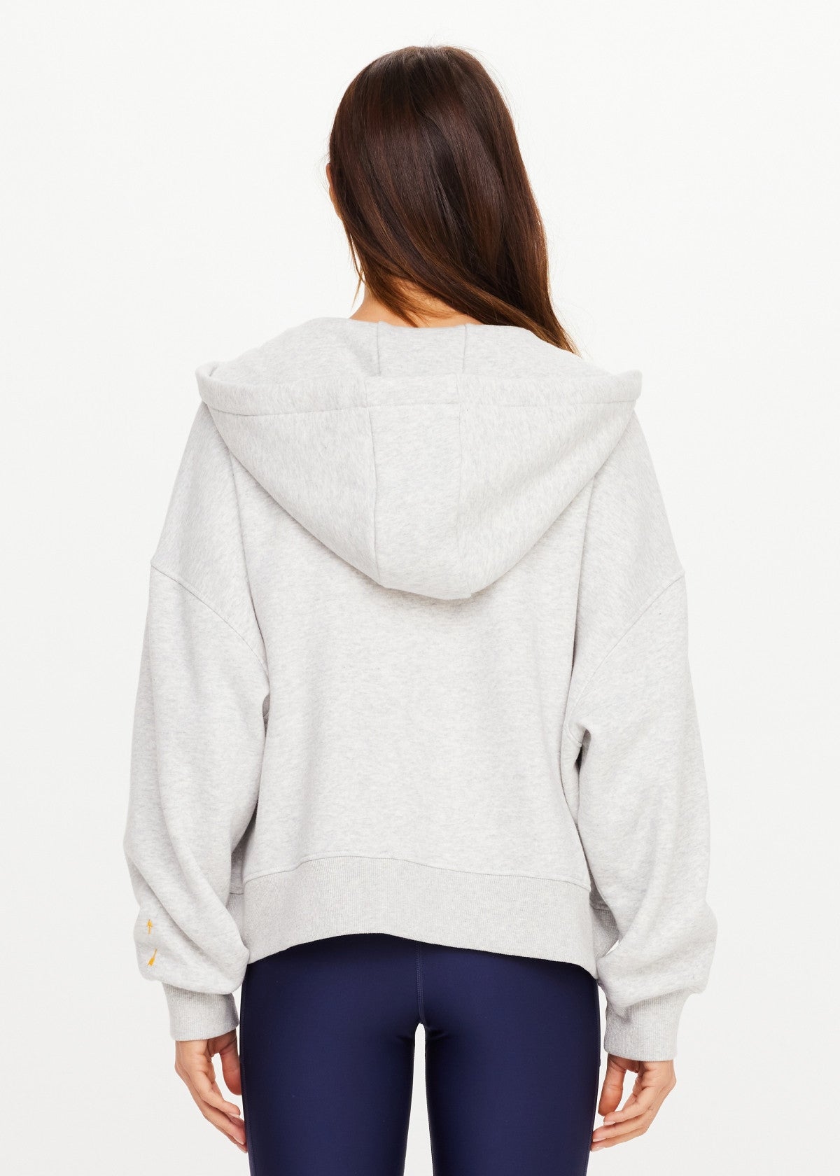 Jude Crop Hoodie - Grey Marle