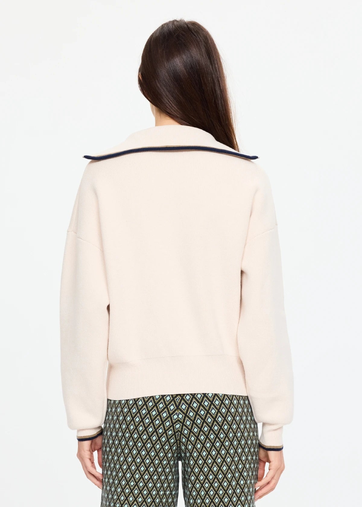 Kairo Half Knit Zip - Cream