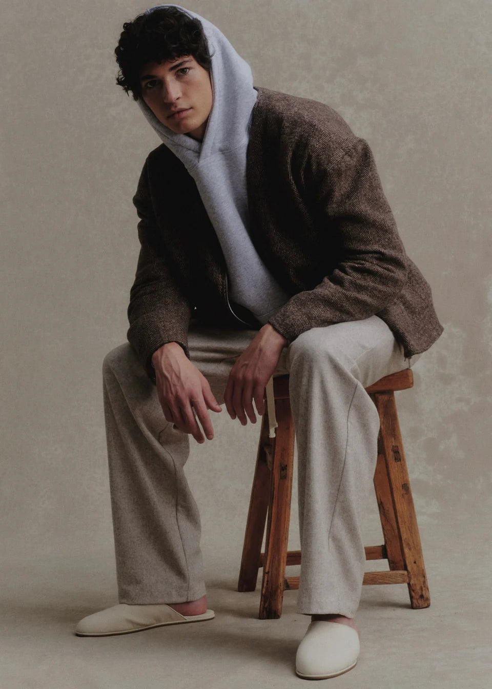 Wool Blend Track Pant