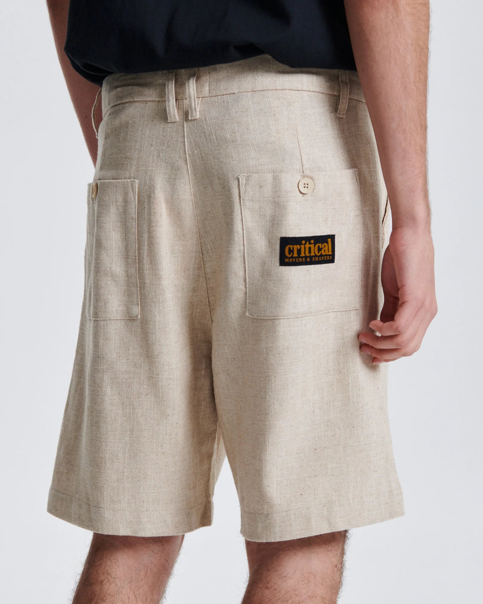 Harrow Linen Pleat Short - Ecru