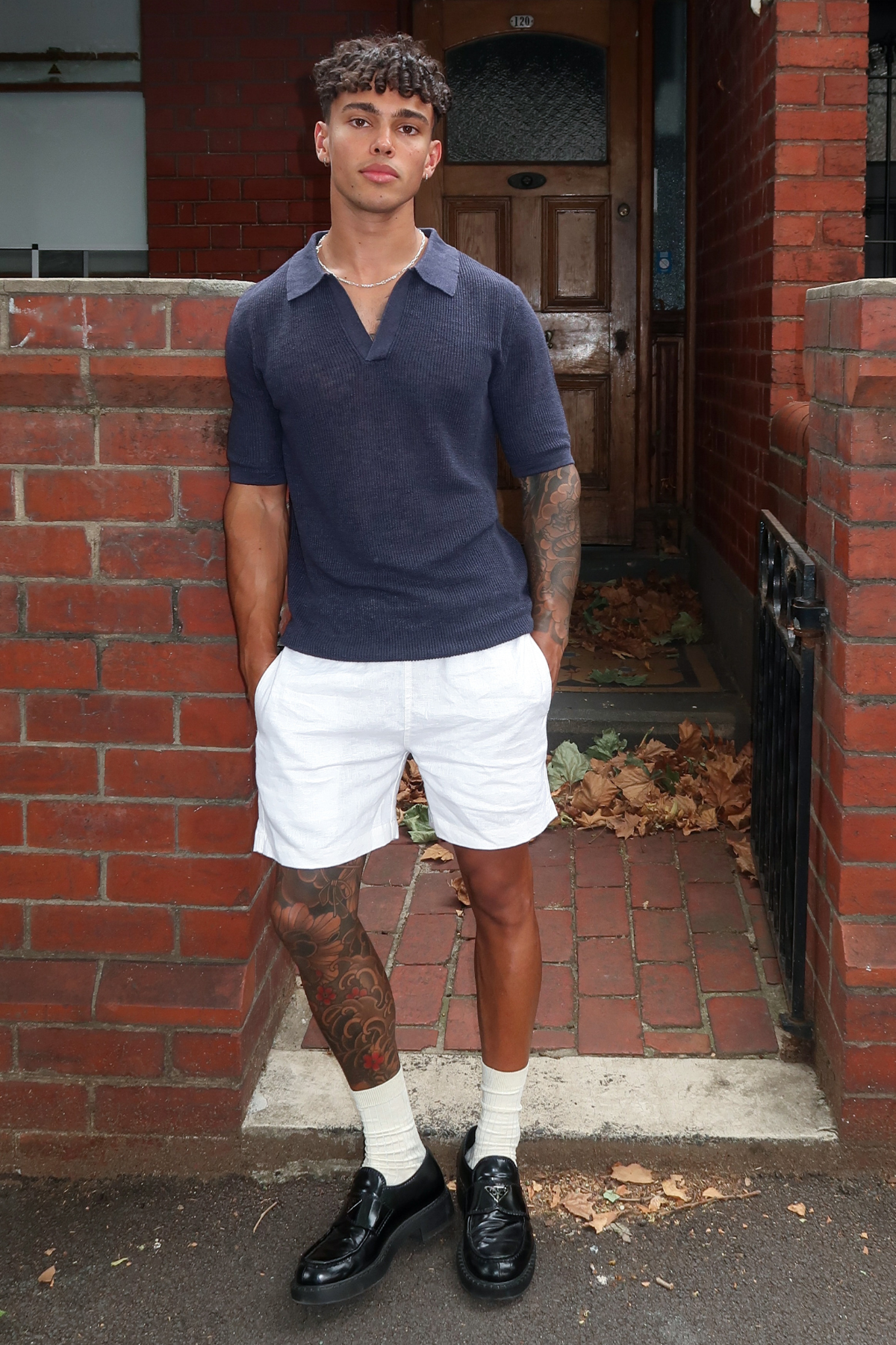 Lucca Linen Polo - Midnight