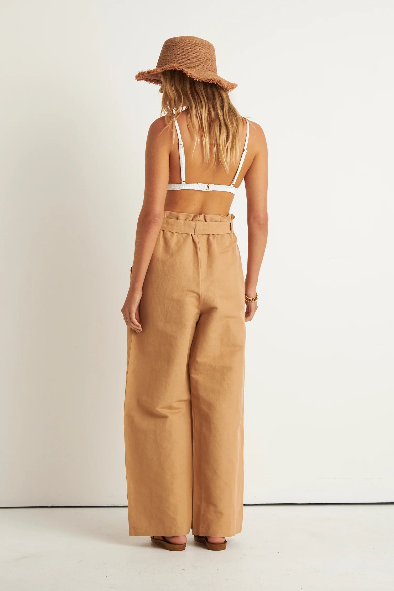 Island Paper Bag Pant - Tan