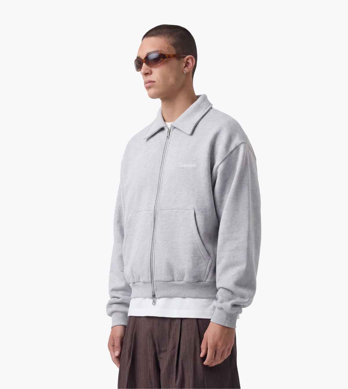 Fleece Bomber - Grey Marle
