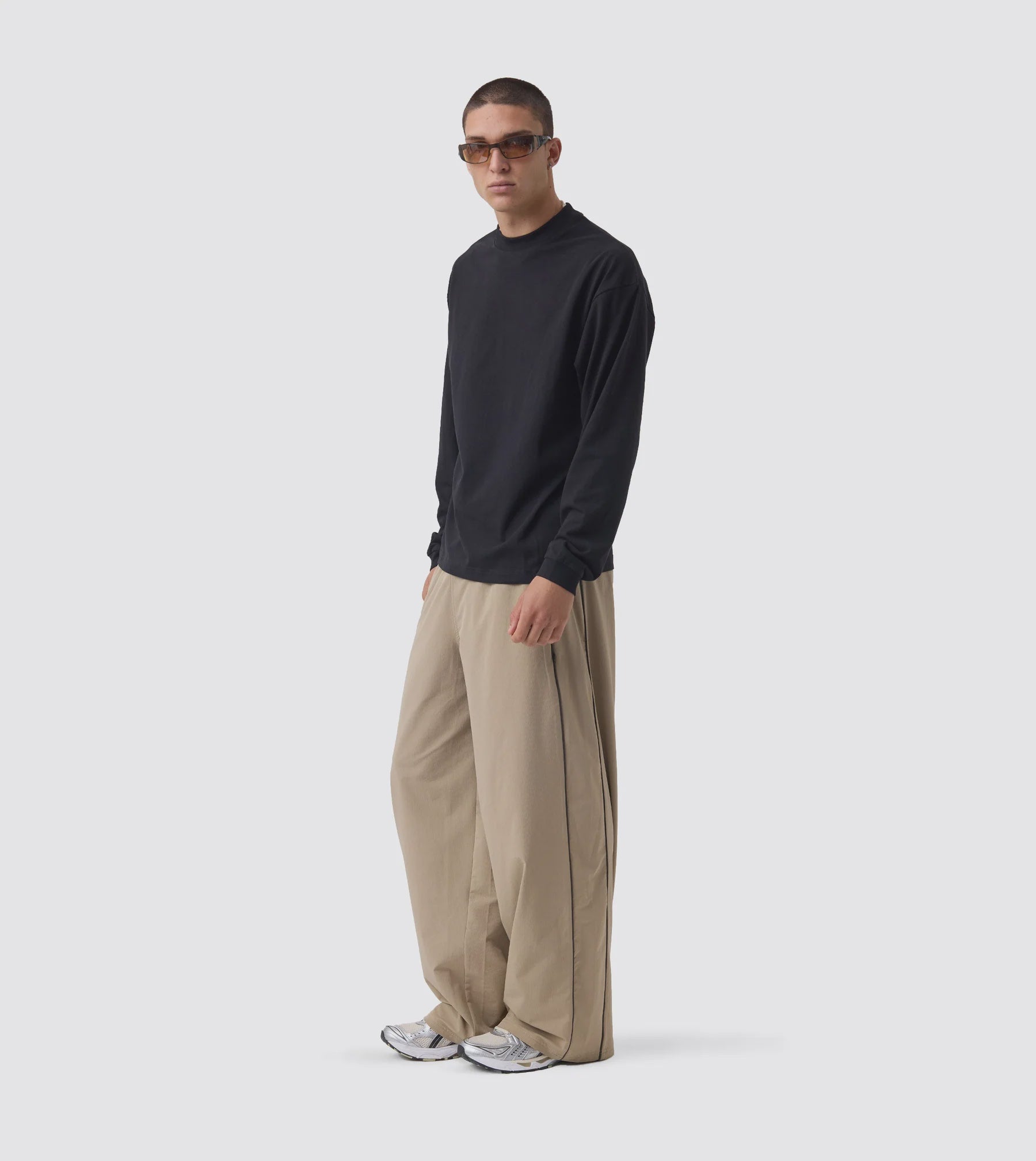 Piping Track Pant - Stone