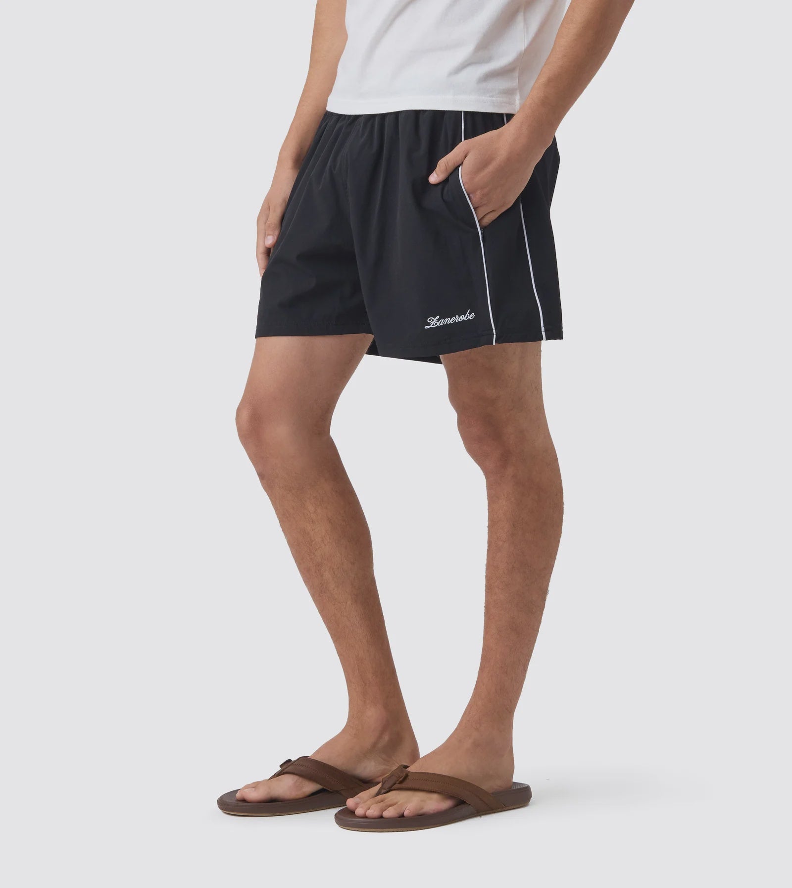 Piping Track Short - Black