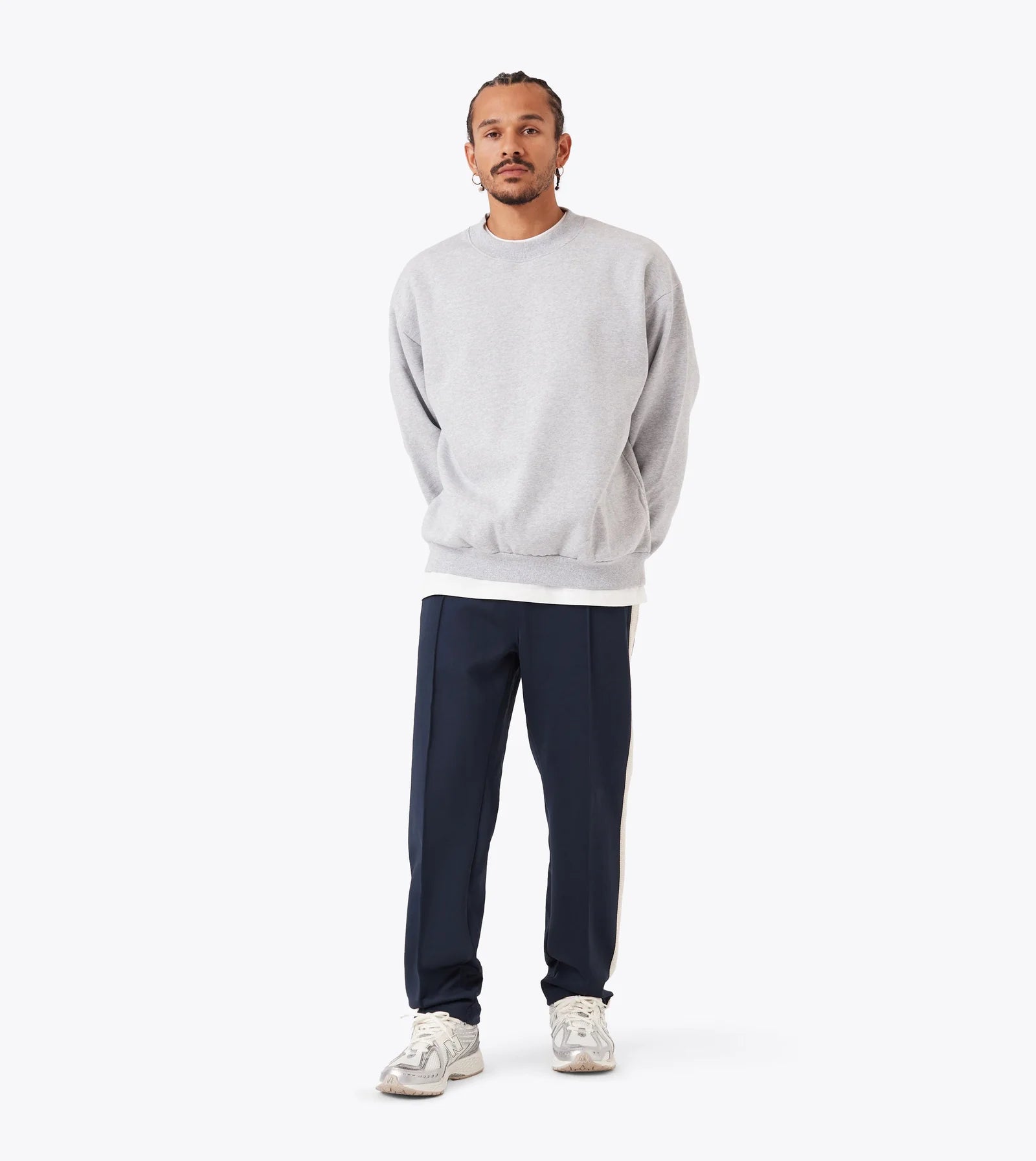 Stitched Football Trackpant - Navy