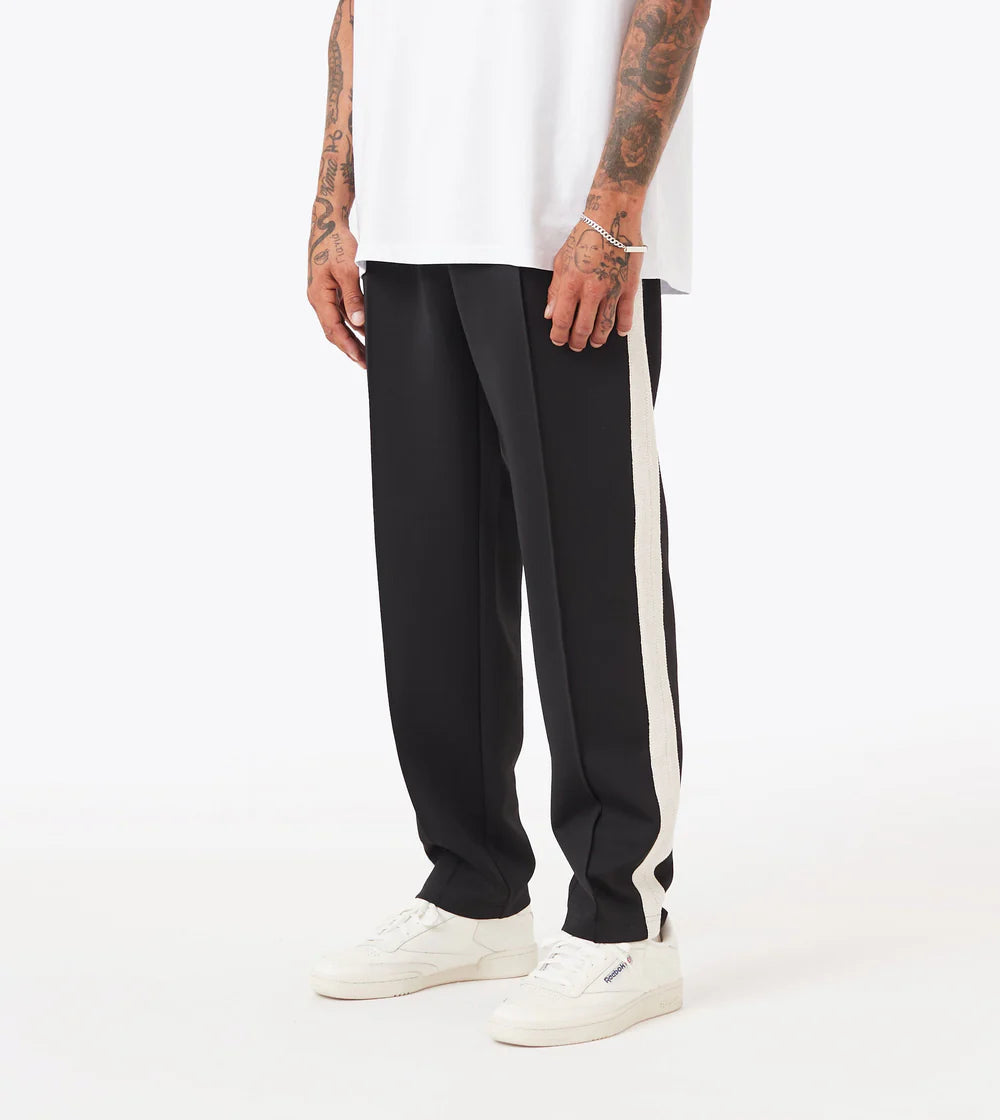 Stitched Football Trackpant - Black