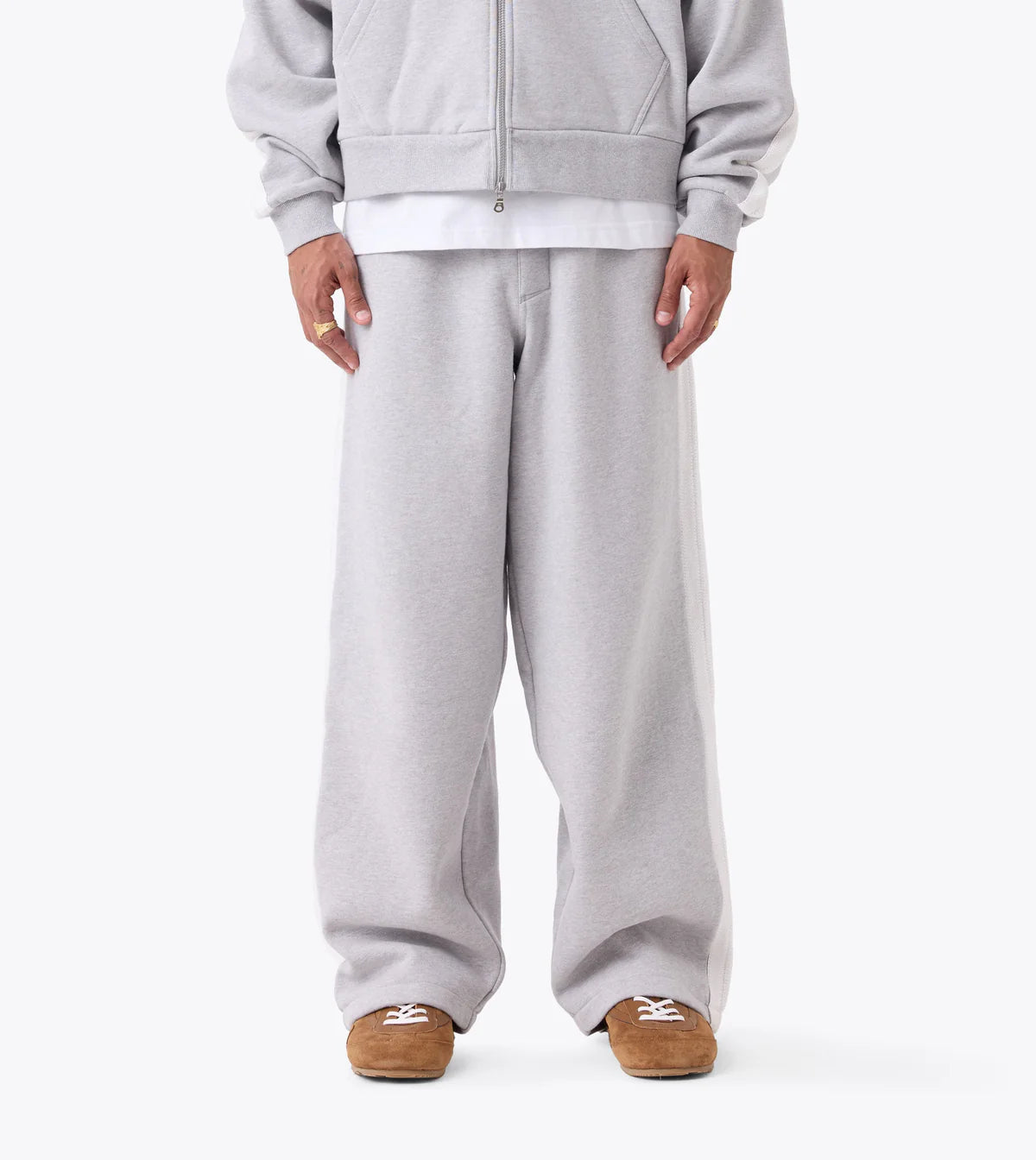 Stitch Fleece Mega Pant - Grey Marle