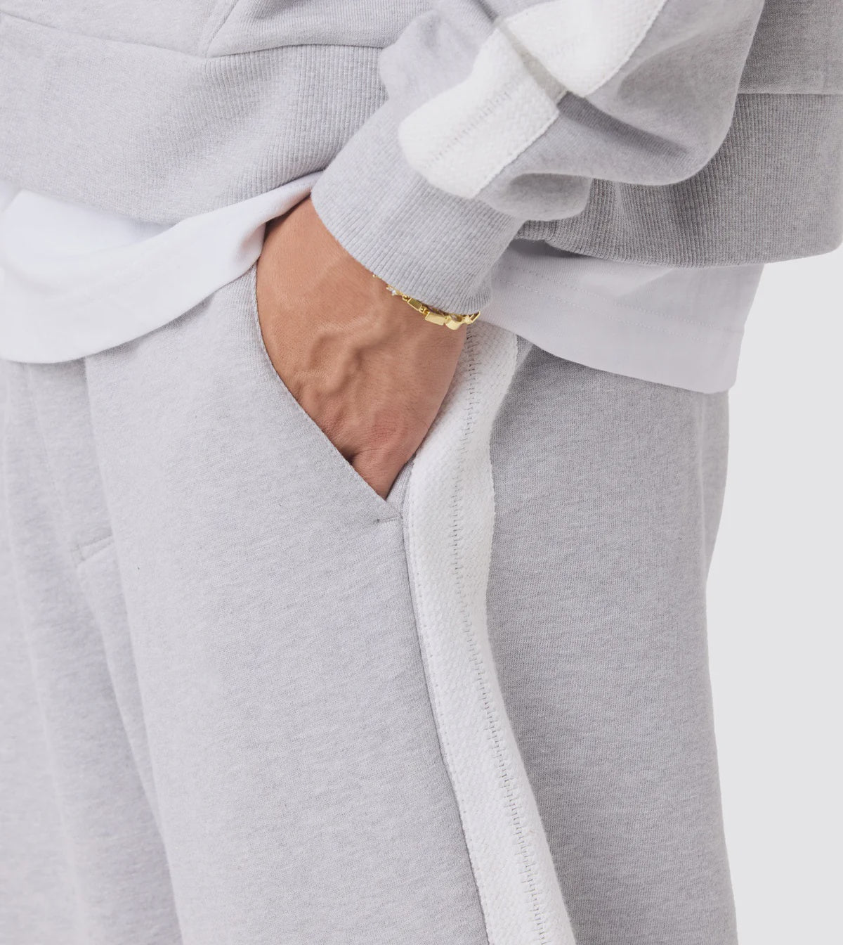 Stitch Fleece Mega Pant - Grey Marle