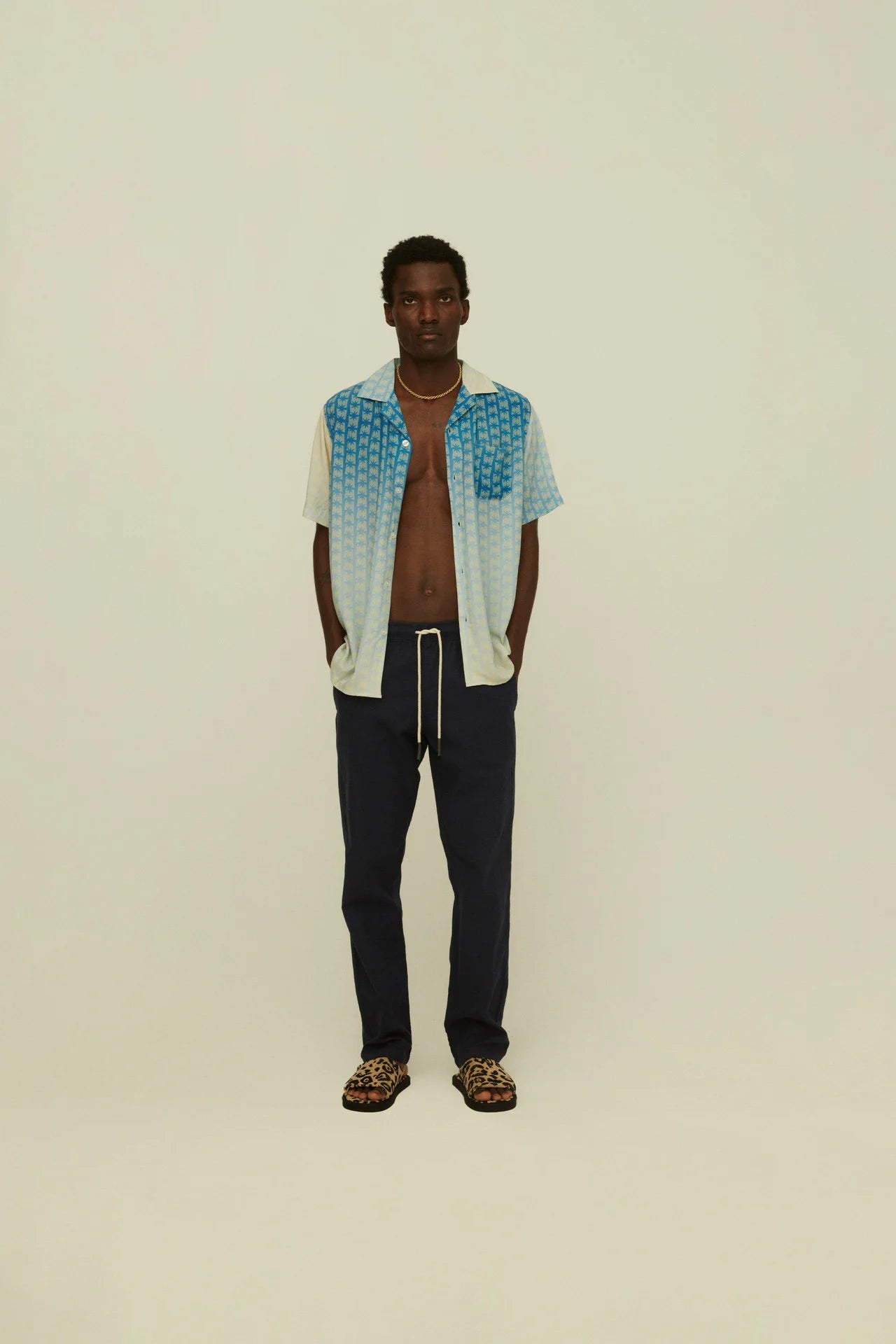 Linen pant - Navy