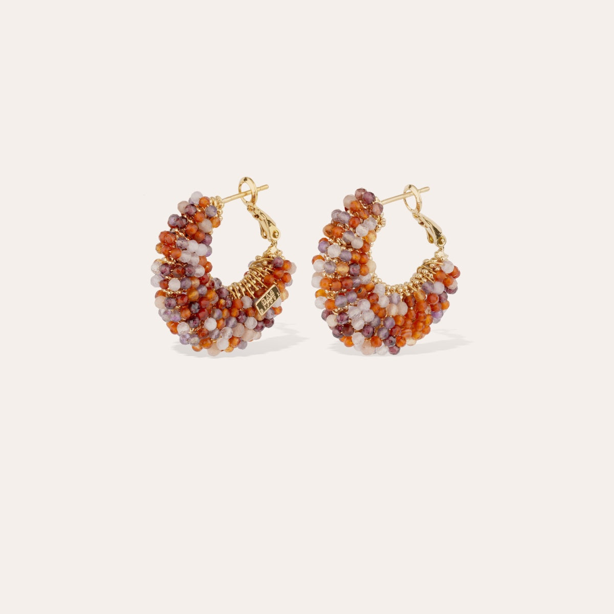 Izzia Hoop Earrings - Carnelian