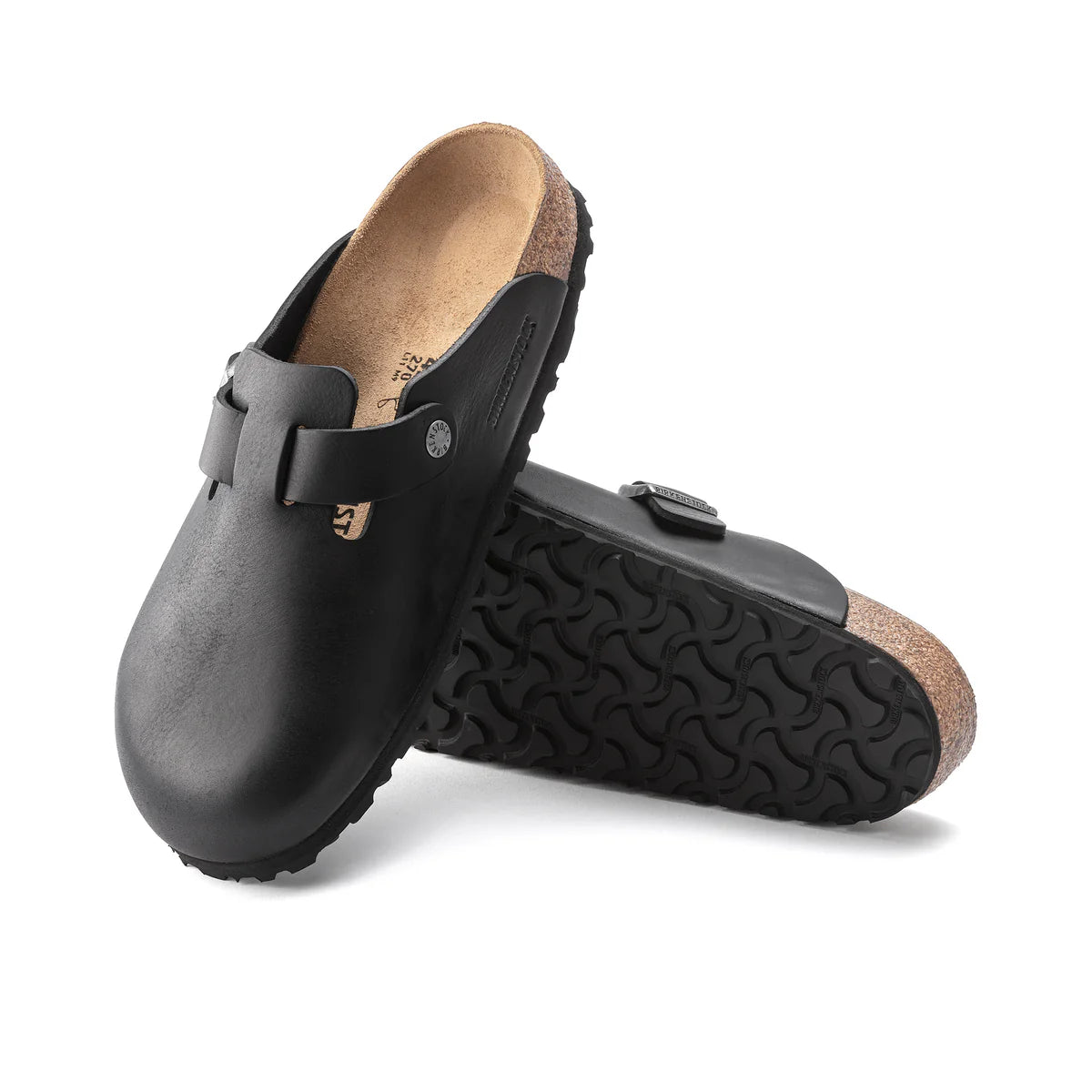 Boston Vintage Black Natural Leather - Regular