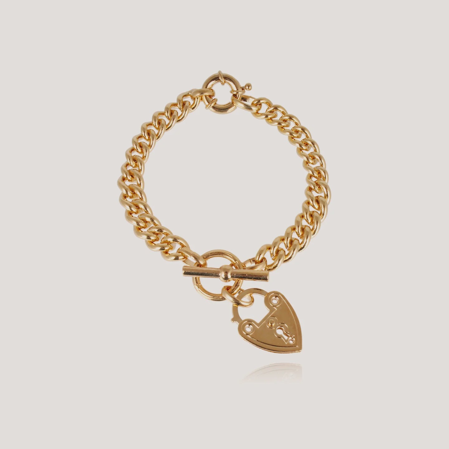 Locked Gold Chain Bracelet