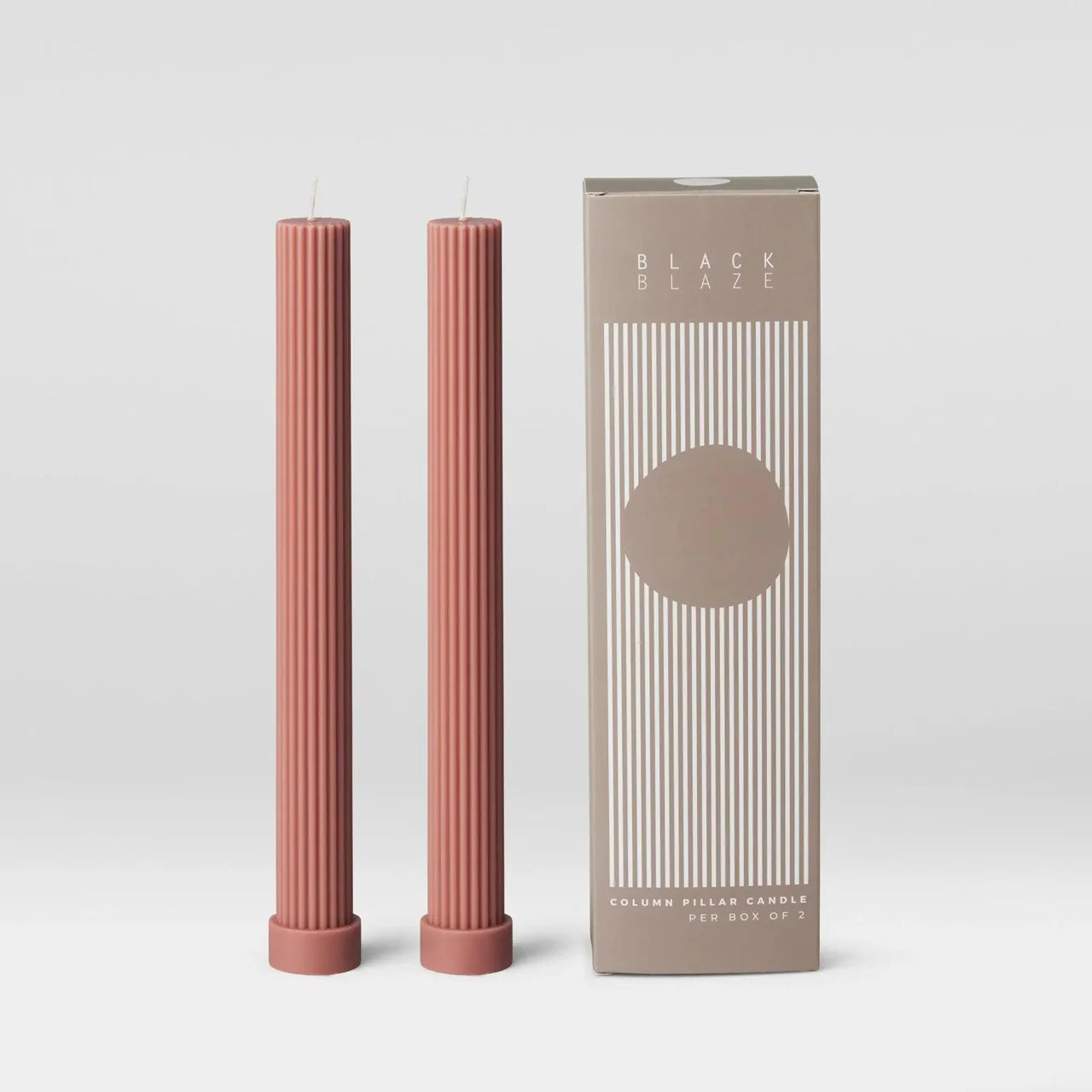 Column Pillar Candle Duo Peach
