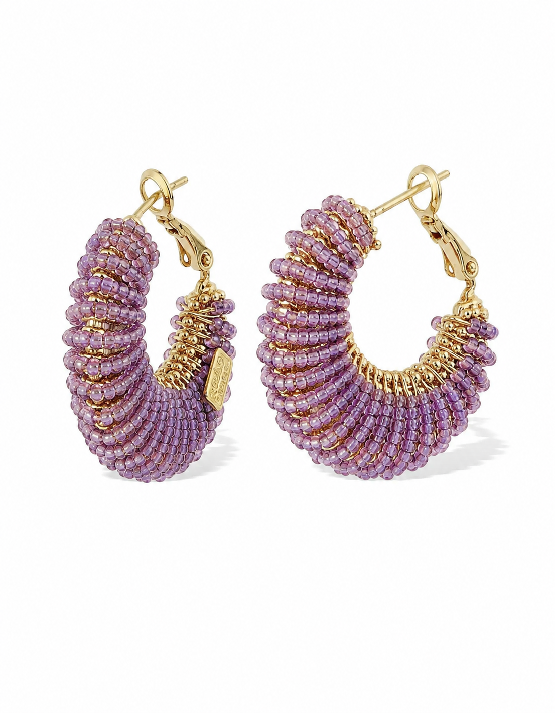 Izzia Hoop Earrings - Lilac