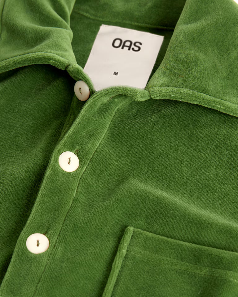 Velour Girona Shirt - Penny Green