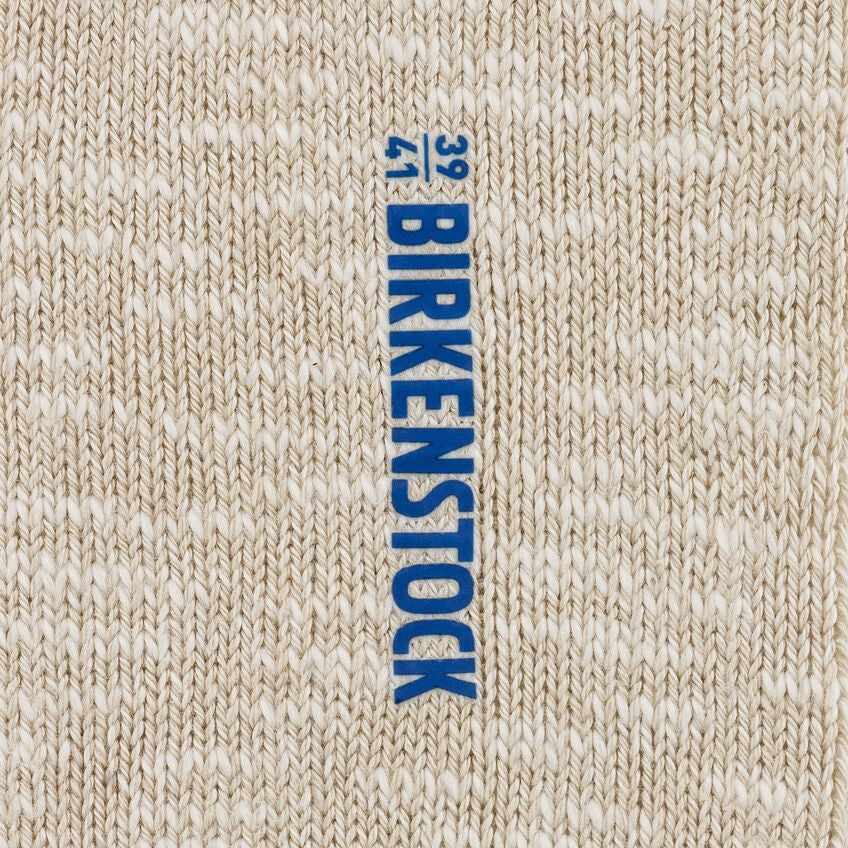 Cotton Slub Socks - Beige White