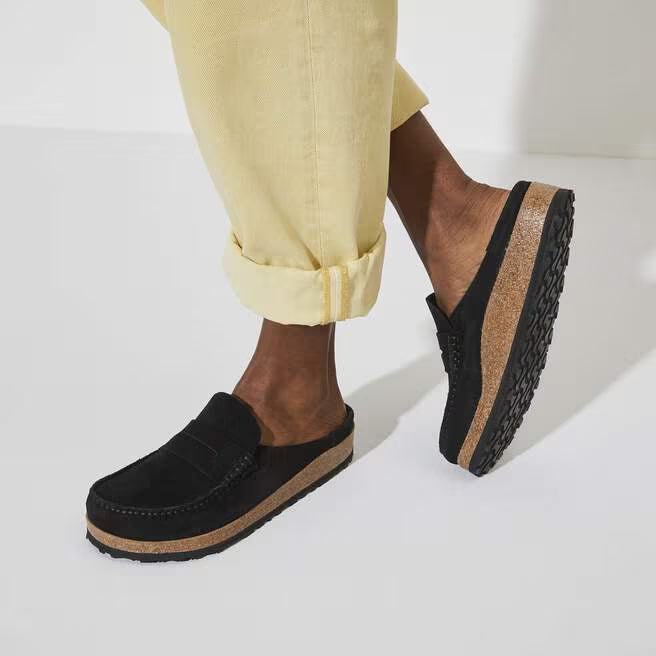 Naples - Black Suede Leather