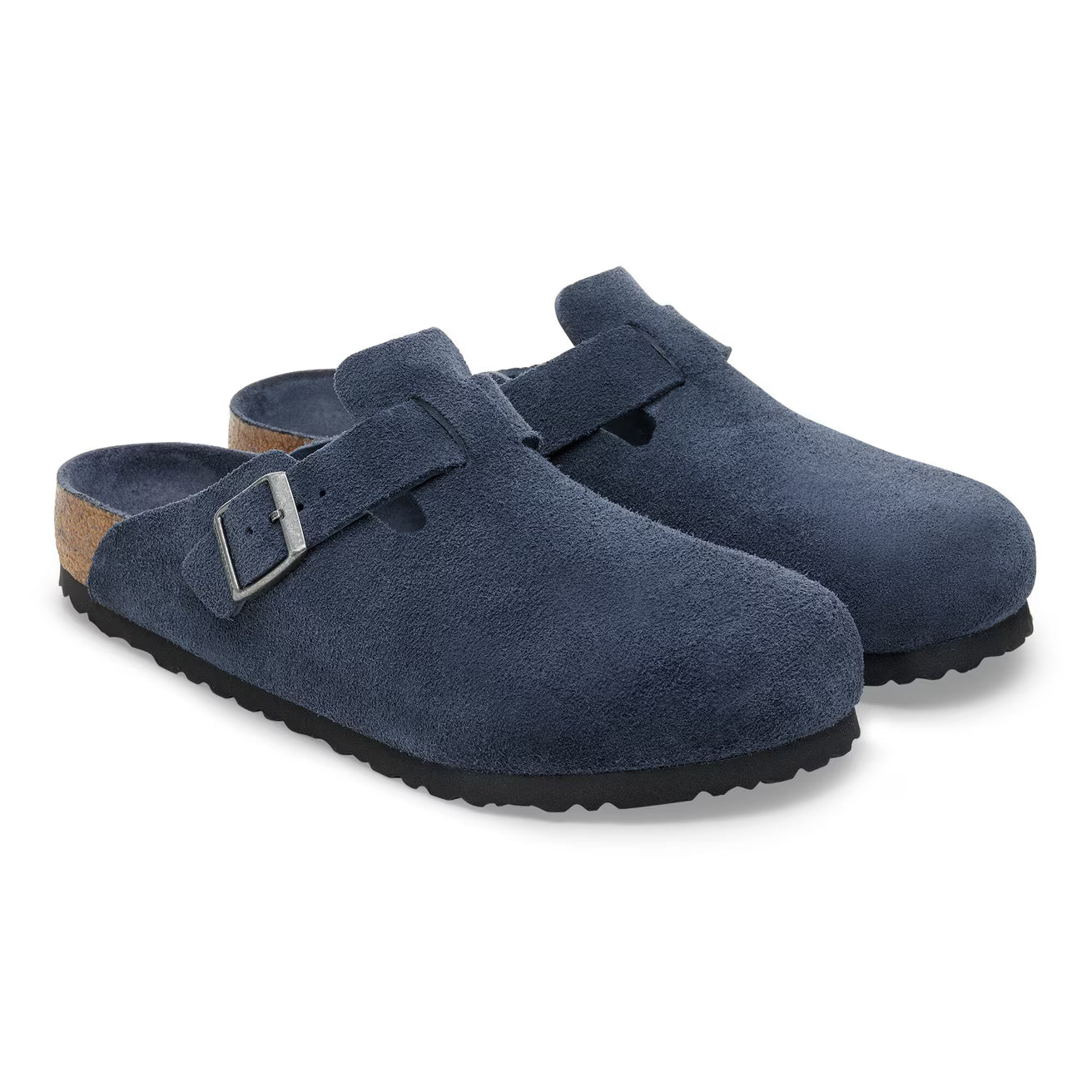 Boston SFB Navy Tonal Footbed - Suede Leather