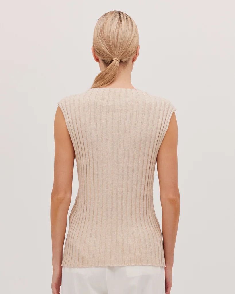 The Ribbed Funnel Neck - Jute