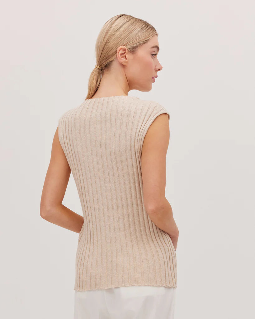 The Ribbed Funnel Neck - Jute