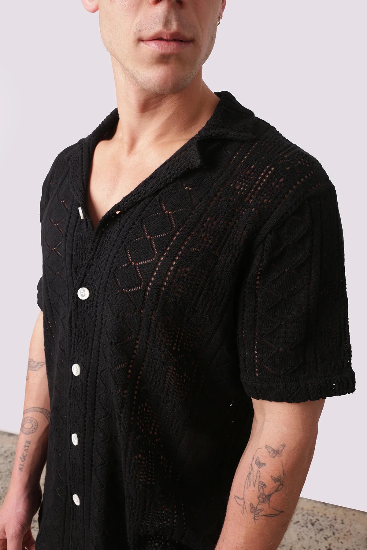 Cinetto Knit S/S Shirt - Black