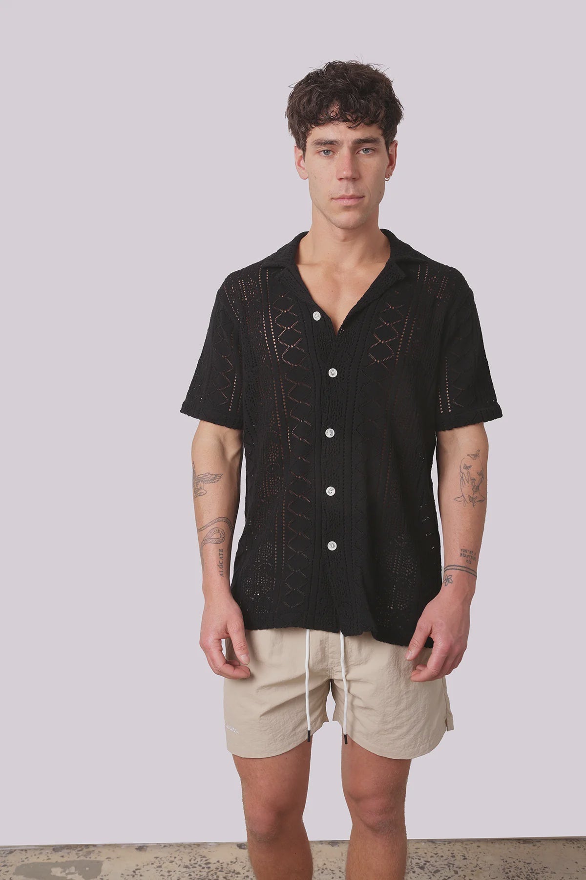 Cinetto Knit S/S Shirt - Black