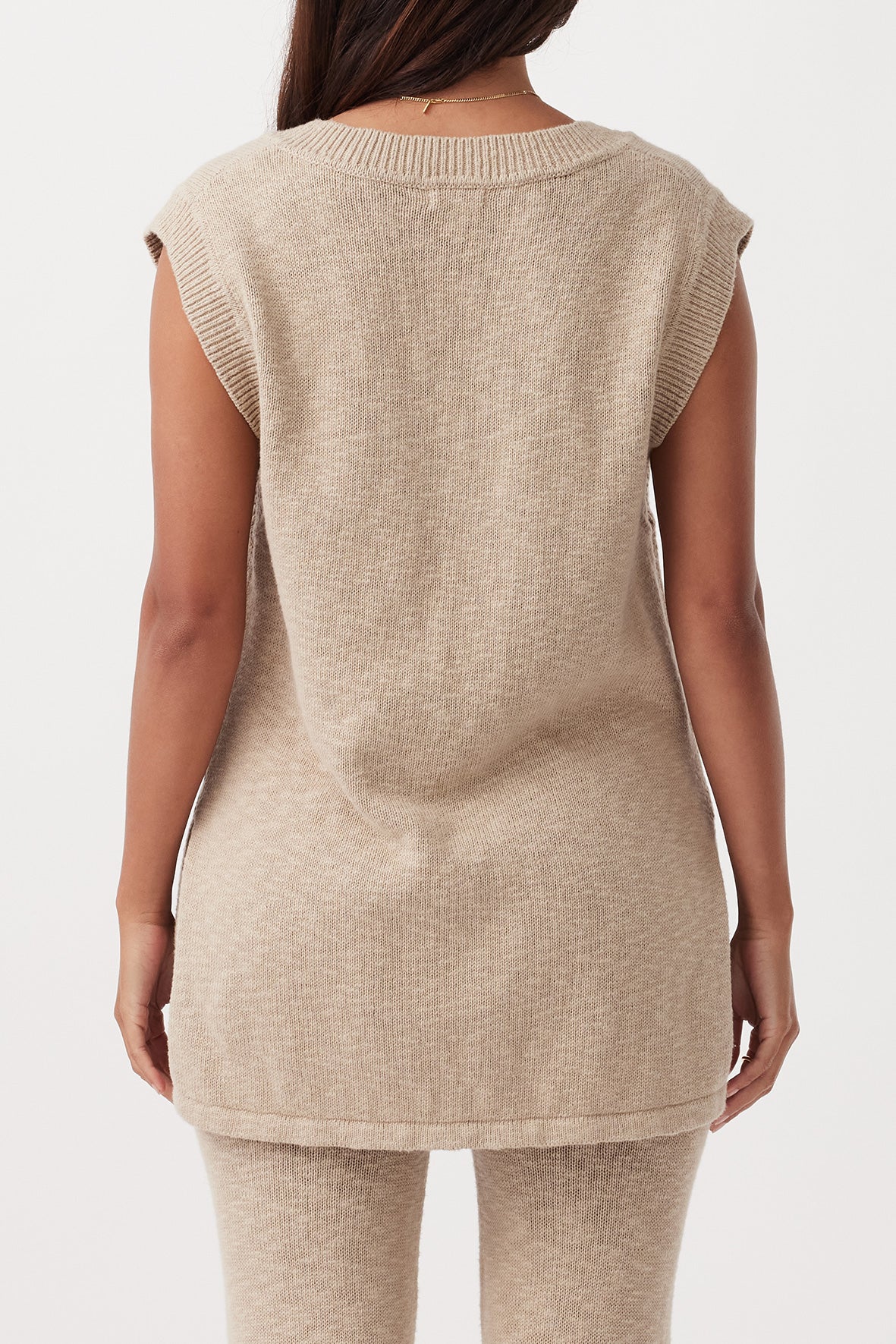 Emma Organic Vest - Taupe