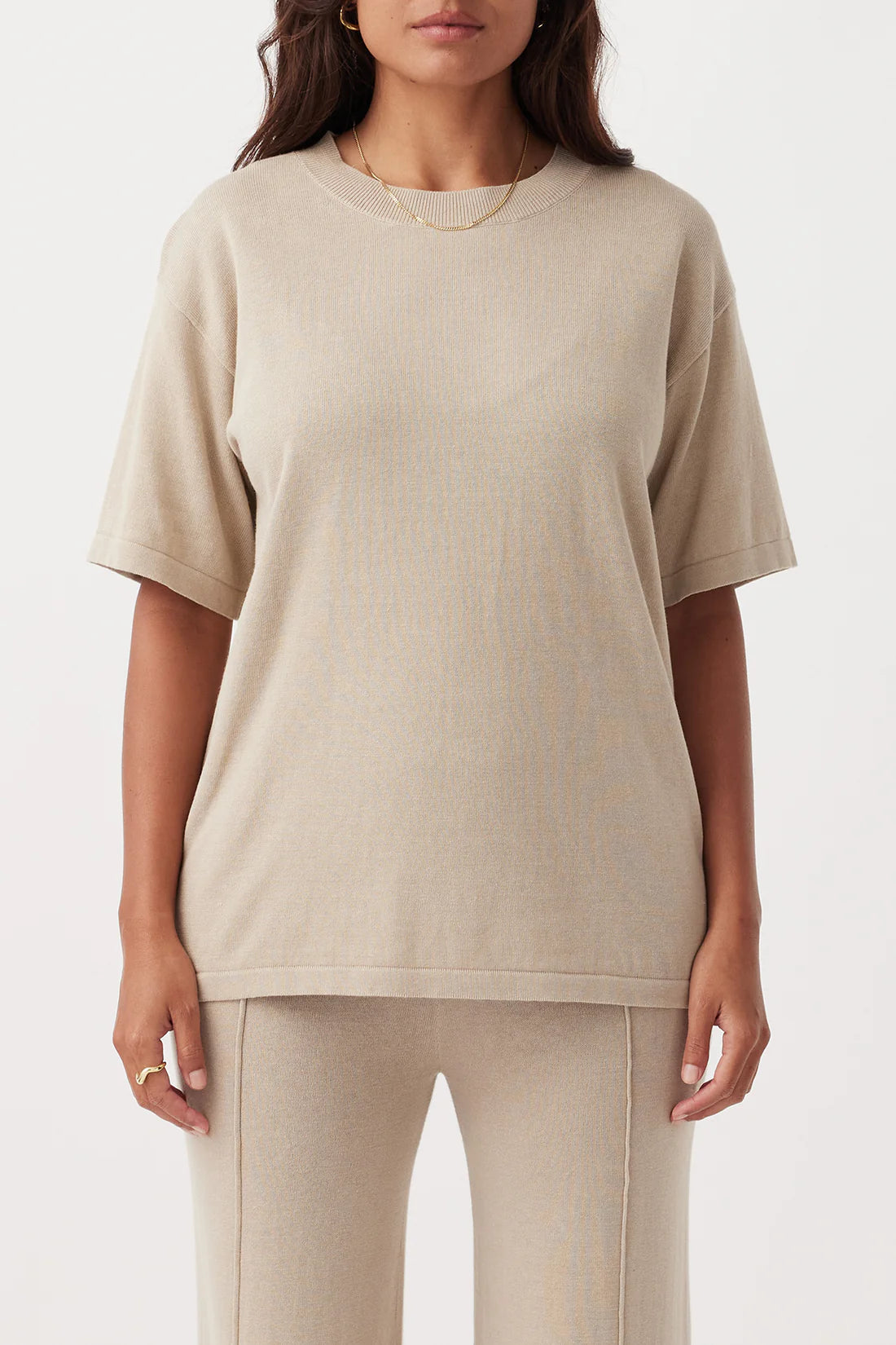 Ada Organic Cotton Tee - Taupe