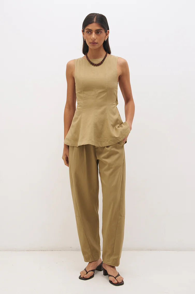 Alba Pant - Soft Khaki
